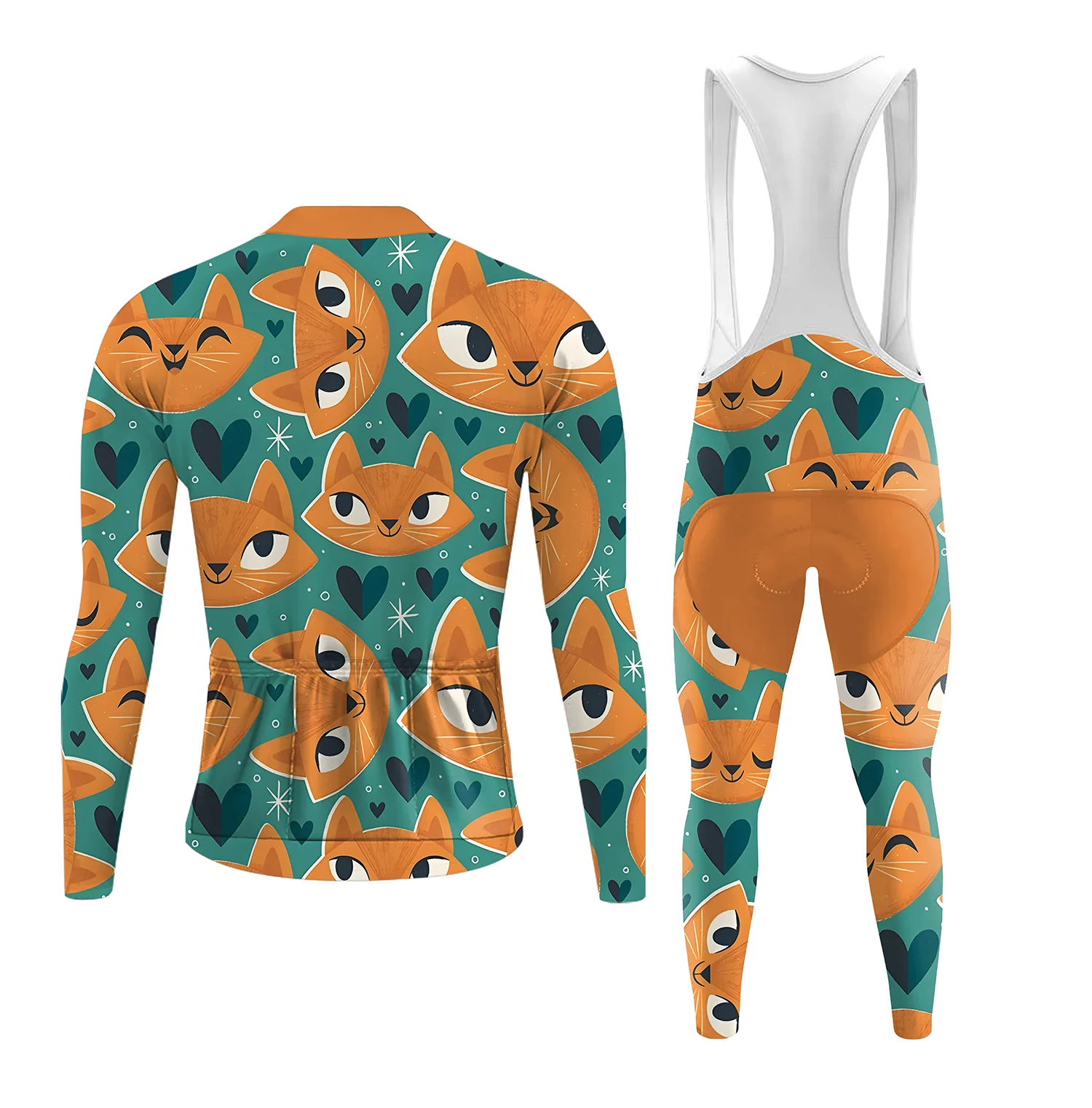 Cats Cats Cats! Men's Long Sleeve Cycling Kit - Image 2