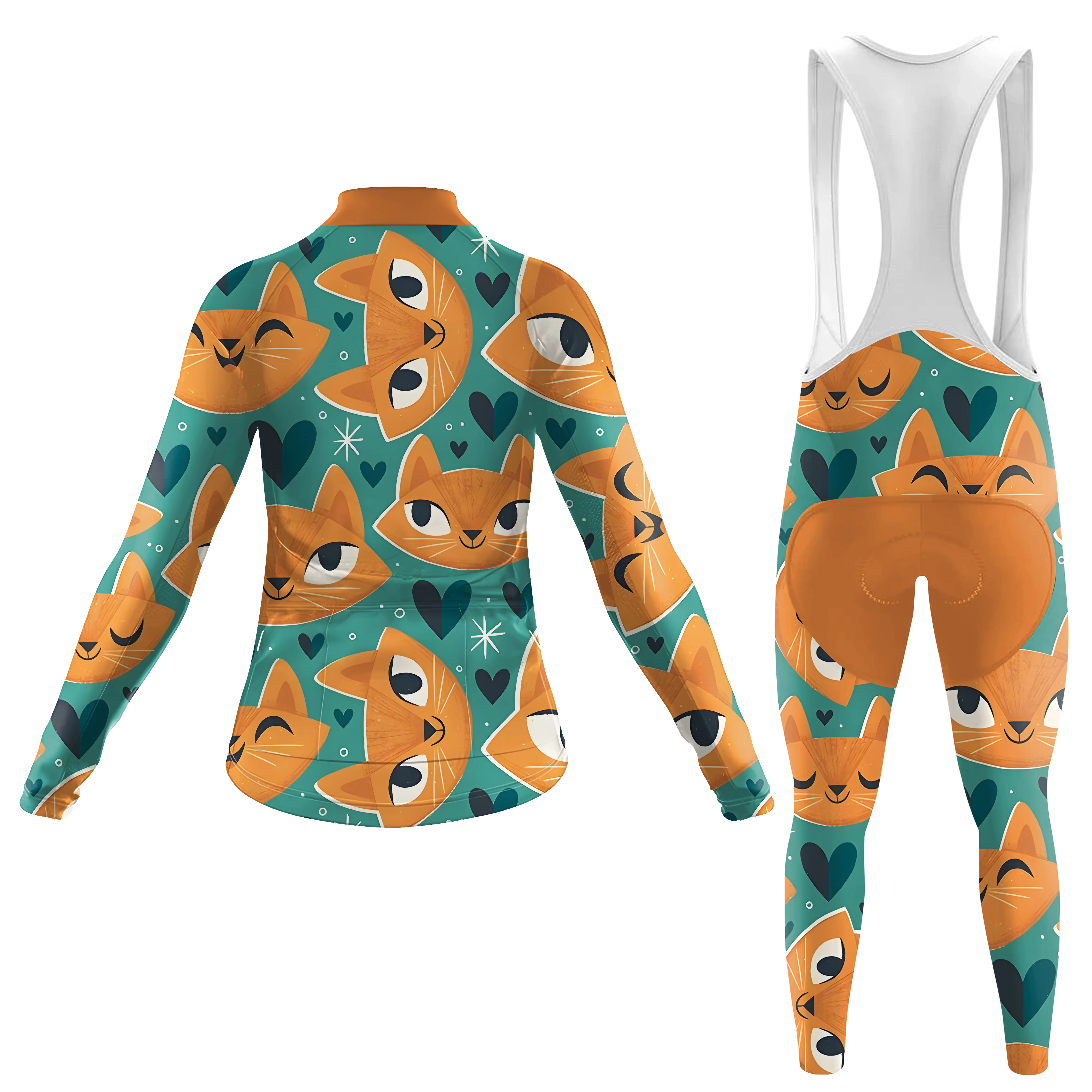 Cats Cats Cats! Women's Long Sleeve Cycling Kit - Image 2