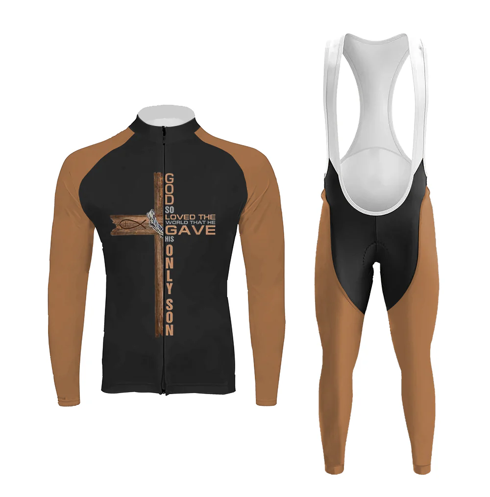 Christian Believer Cross Men's Long Sleeve Cycling Kit