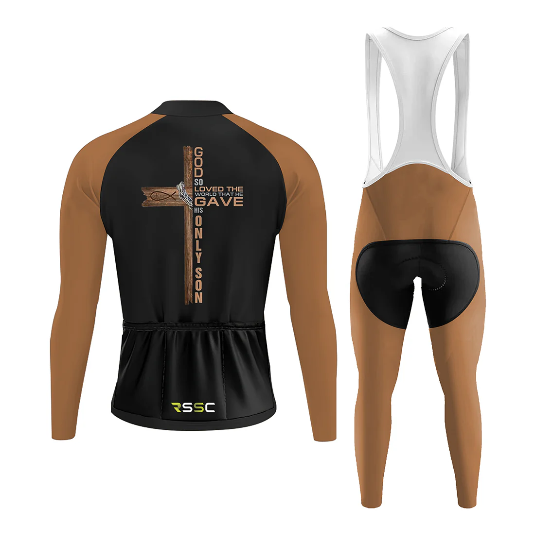 Christian Believer Cross Men's Long Sleeve Cycling Kit - Image 2
