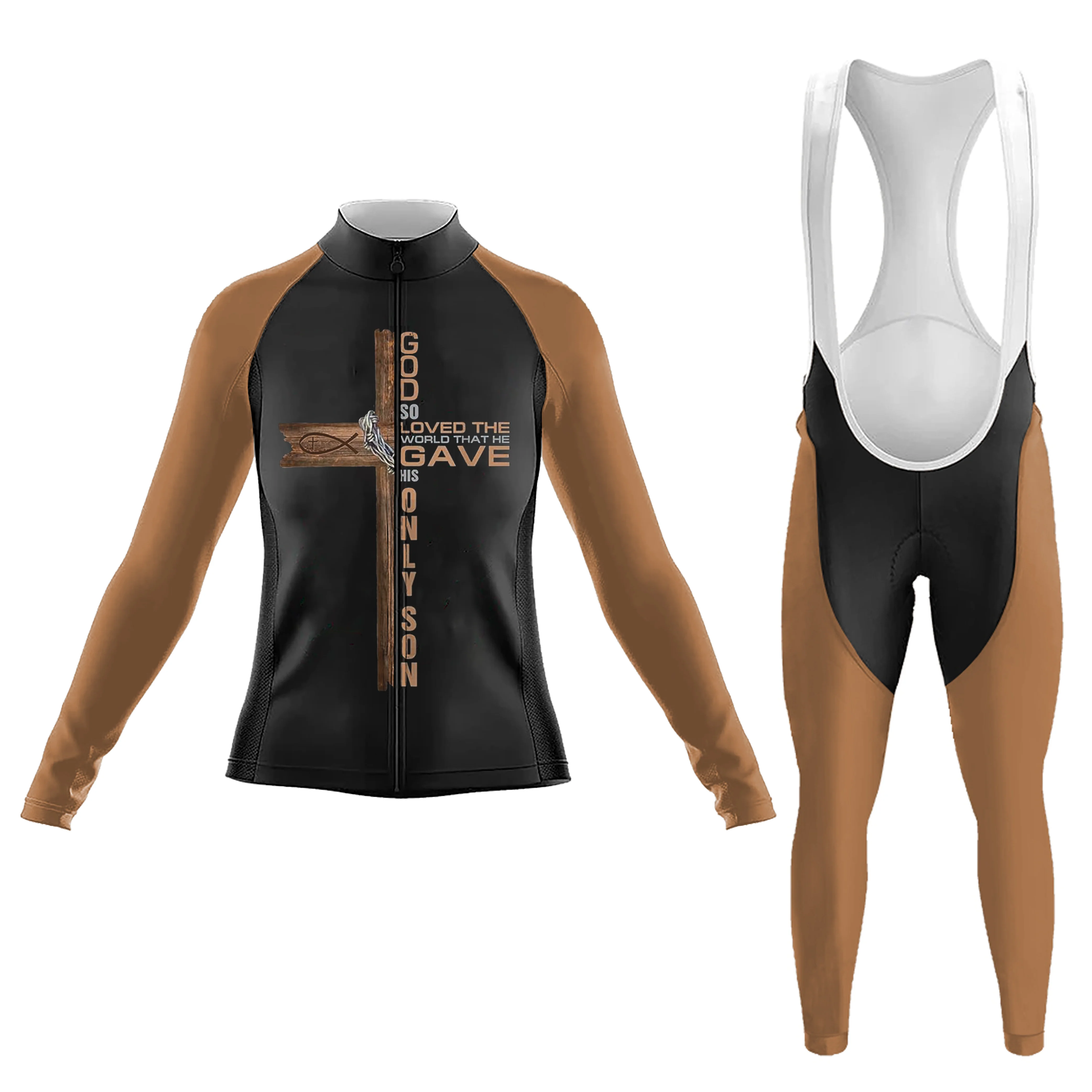 Christian Believer Cross Women's Long Sleeve Cycling Kit