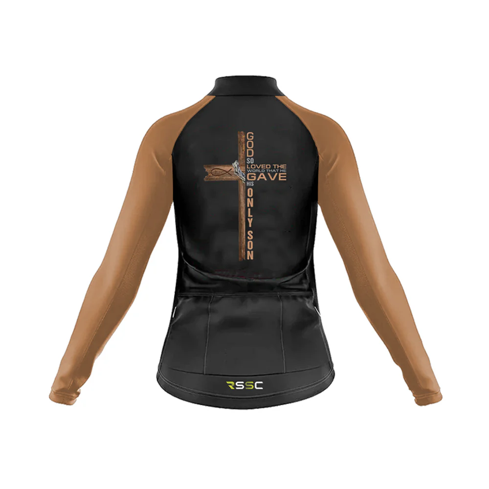 Christian Believer Cross Women's Long Sleeve Cycling Kit - Image 3