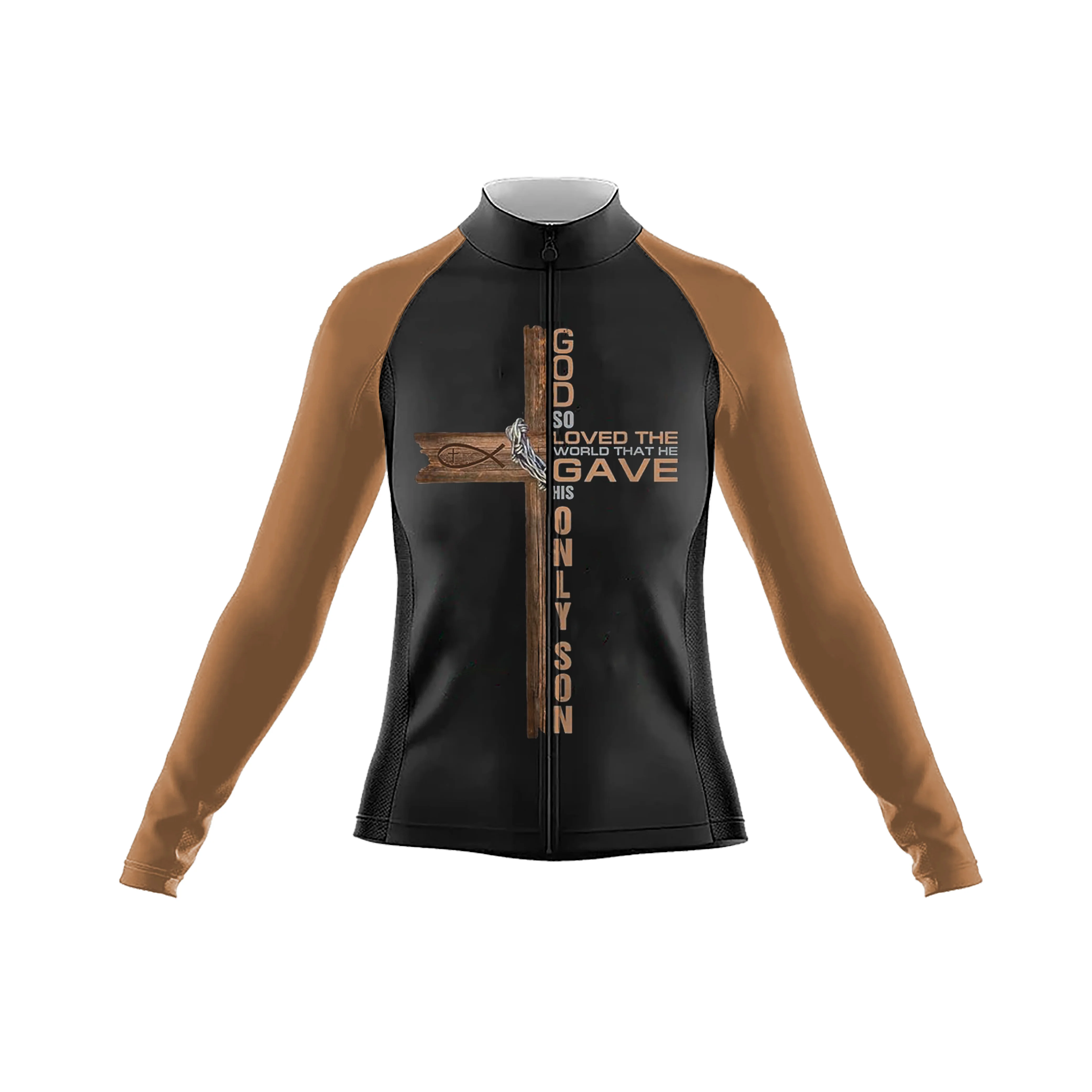 Christian Believer Cross Women's Long Sleeve Cycling Kit - Image 4