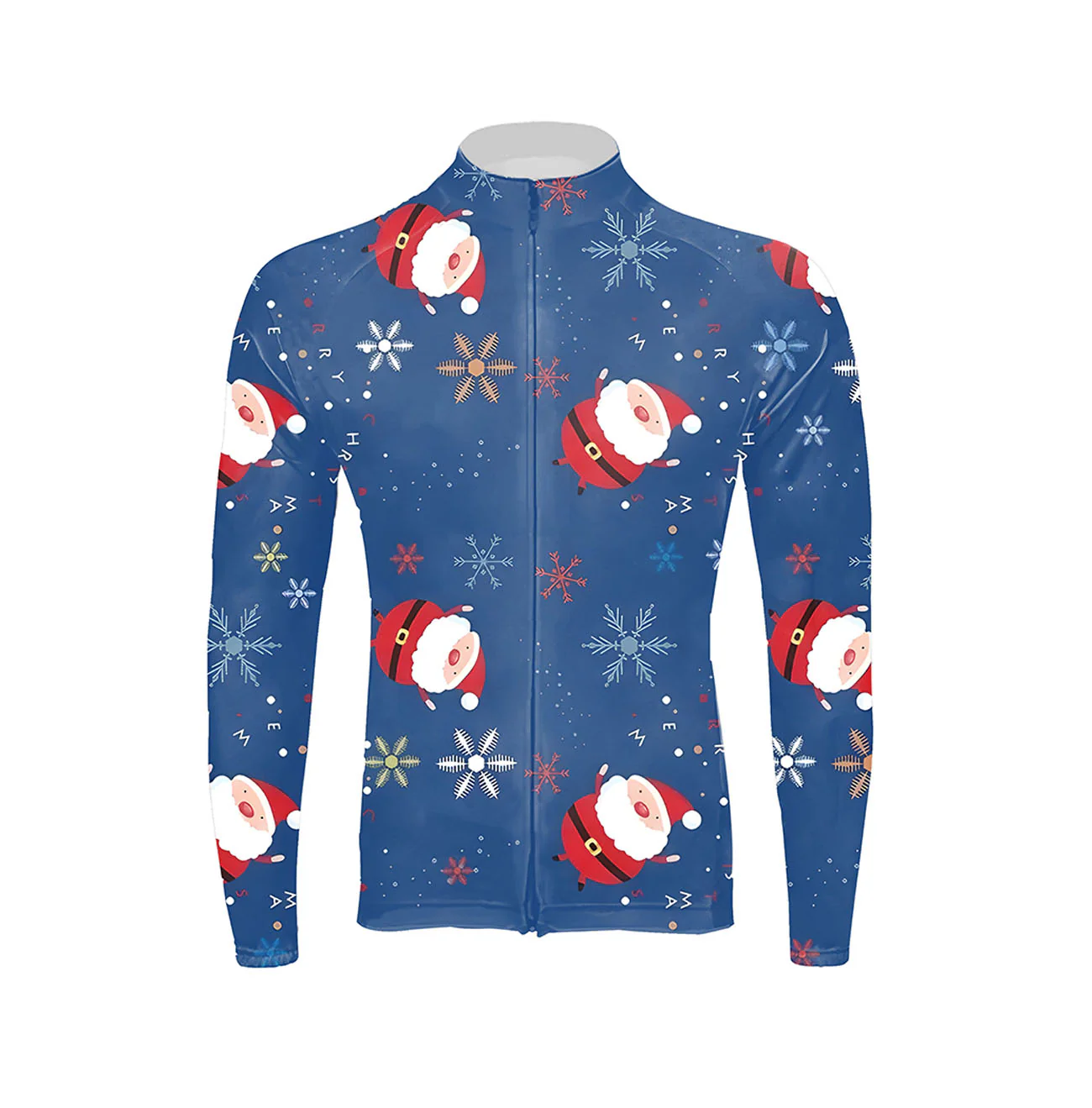 Christmas Cartoon Pictures Men's Long Sleeve Cycling Kit - Image 3