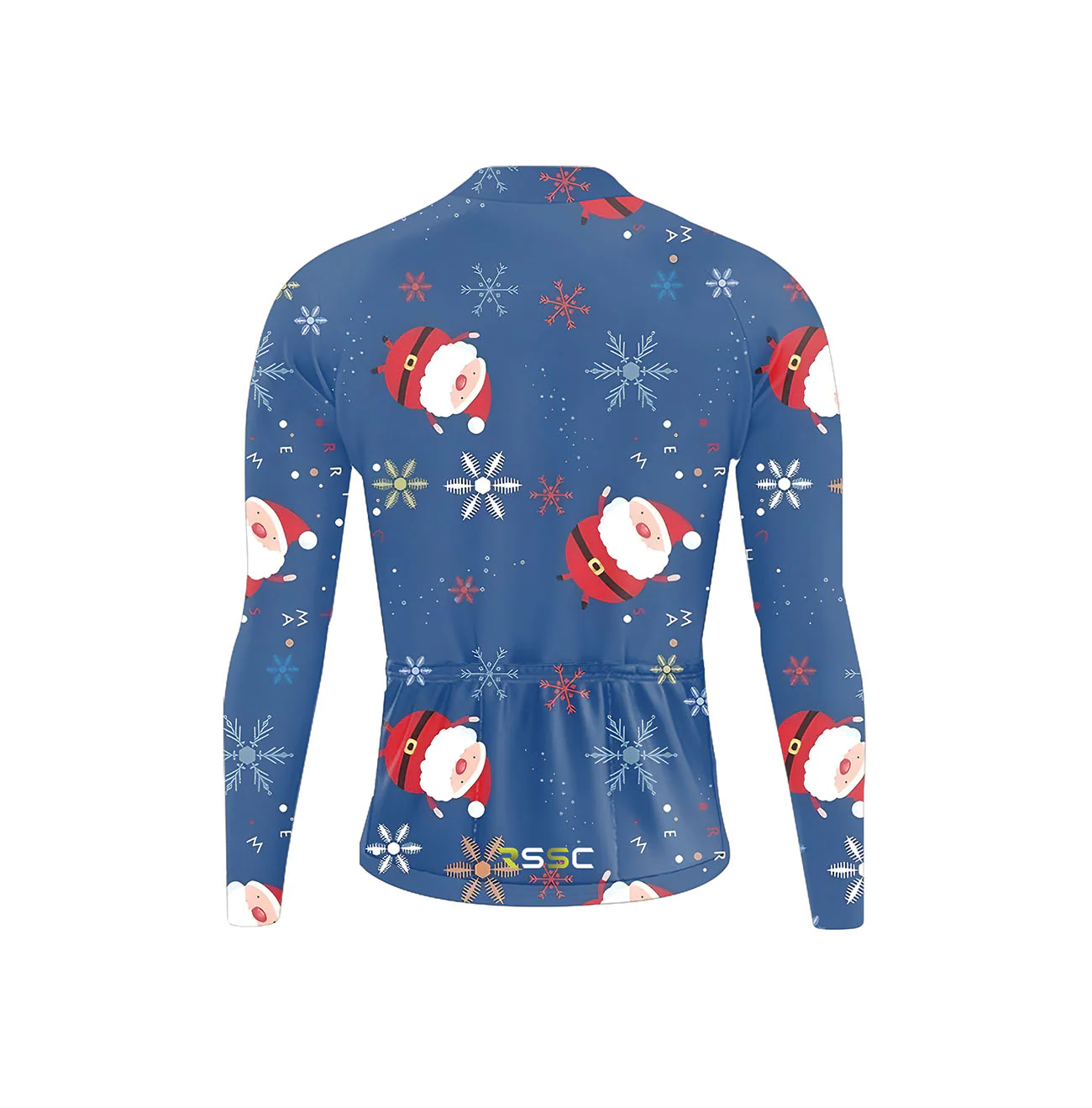 Christmas Cartoon Pictures Men's Long Sleeve Cycling Kit - Image 4