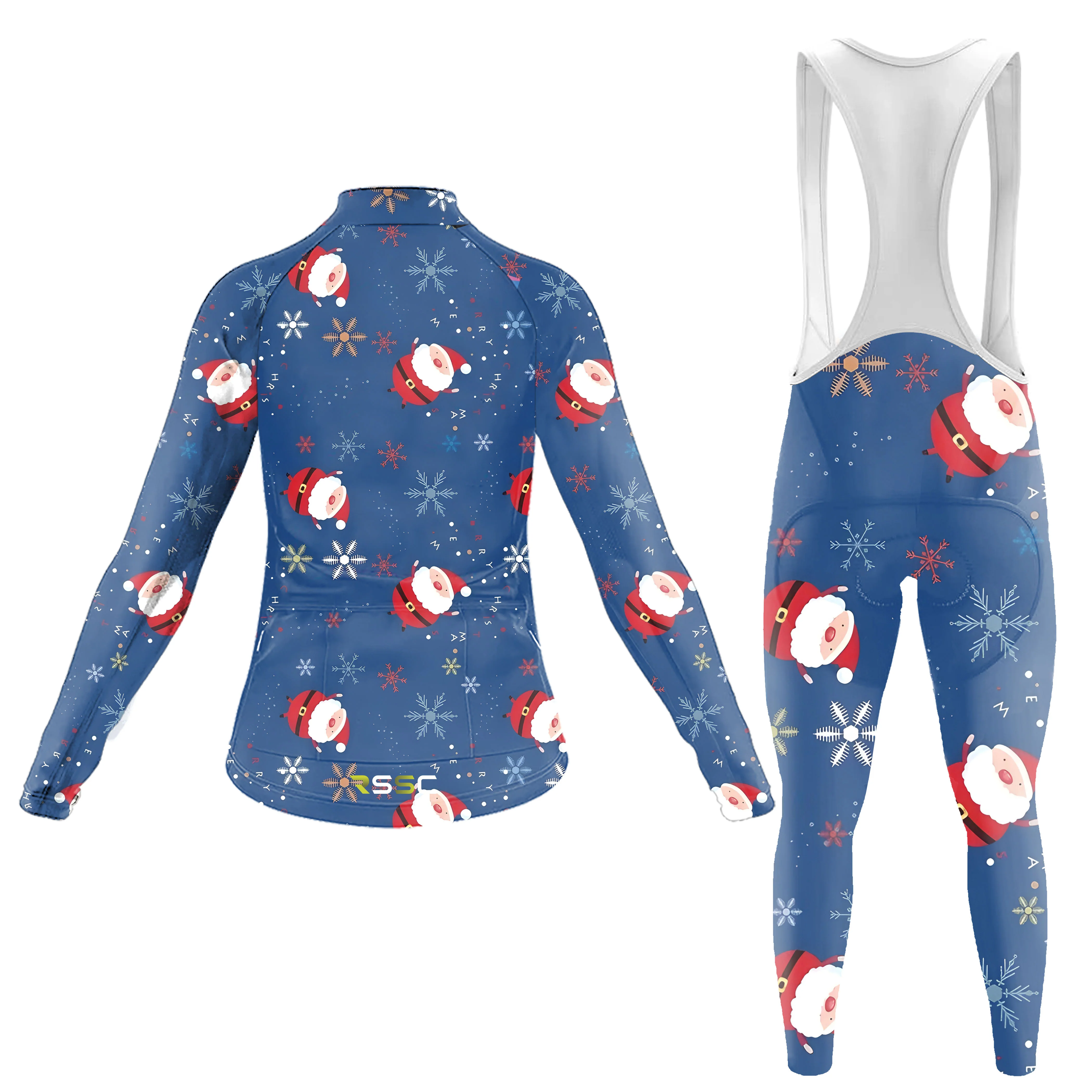 Christmas Cartoon Pictures Women's Long Sleeve Cycling Kit - Image 2