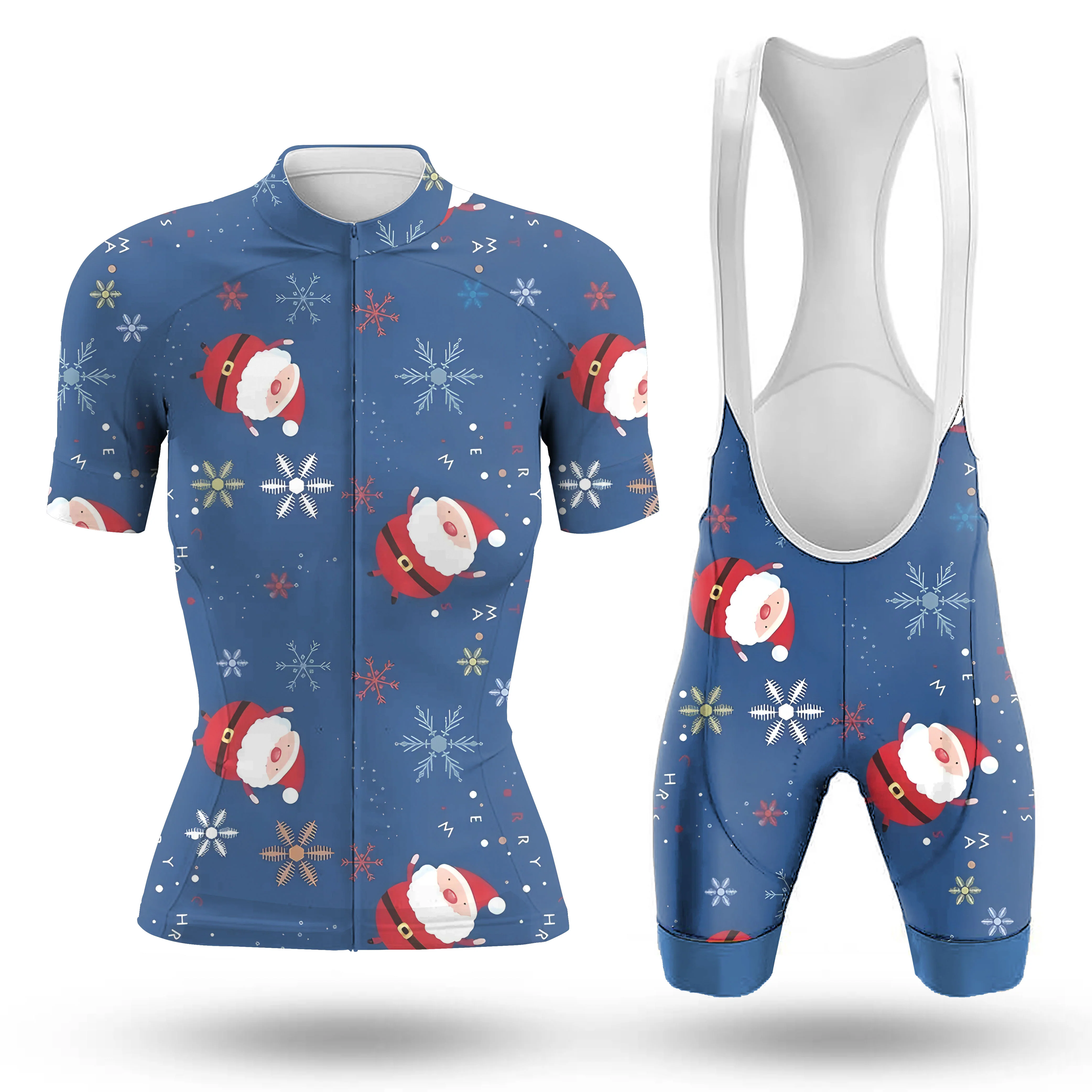 Christmas Cartoon Pictures Women's Short Sleeve Cycling Kit