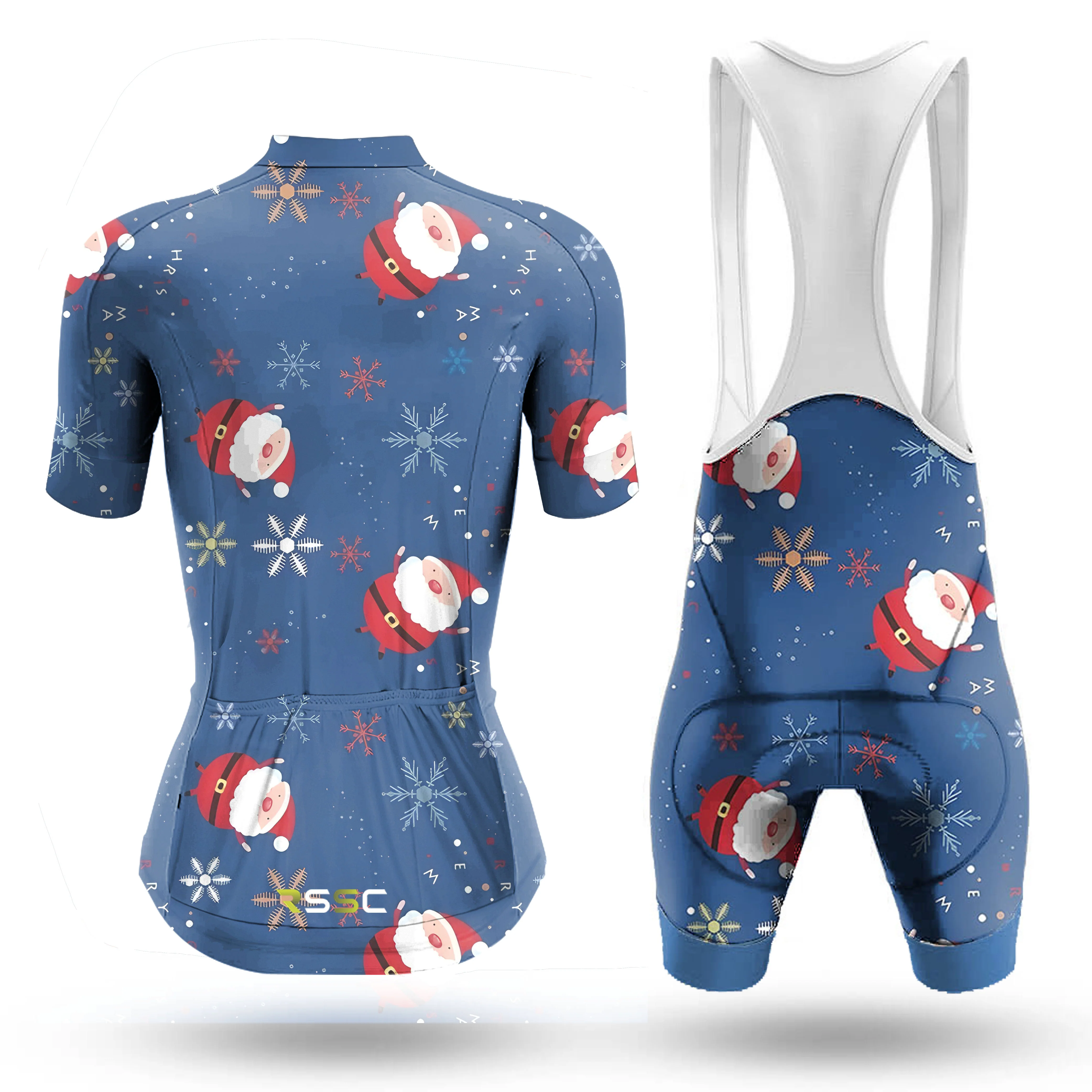 Christmas Cartoon Pictures Women's Short Sleeve Cycling Kit - Image 2