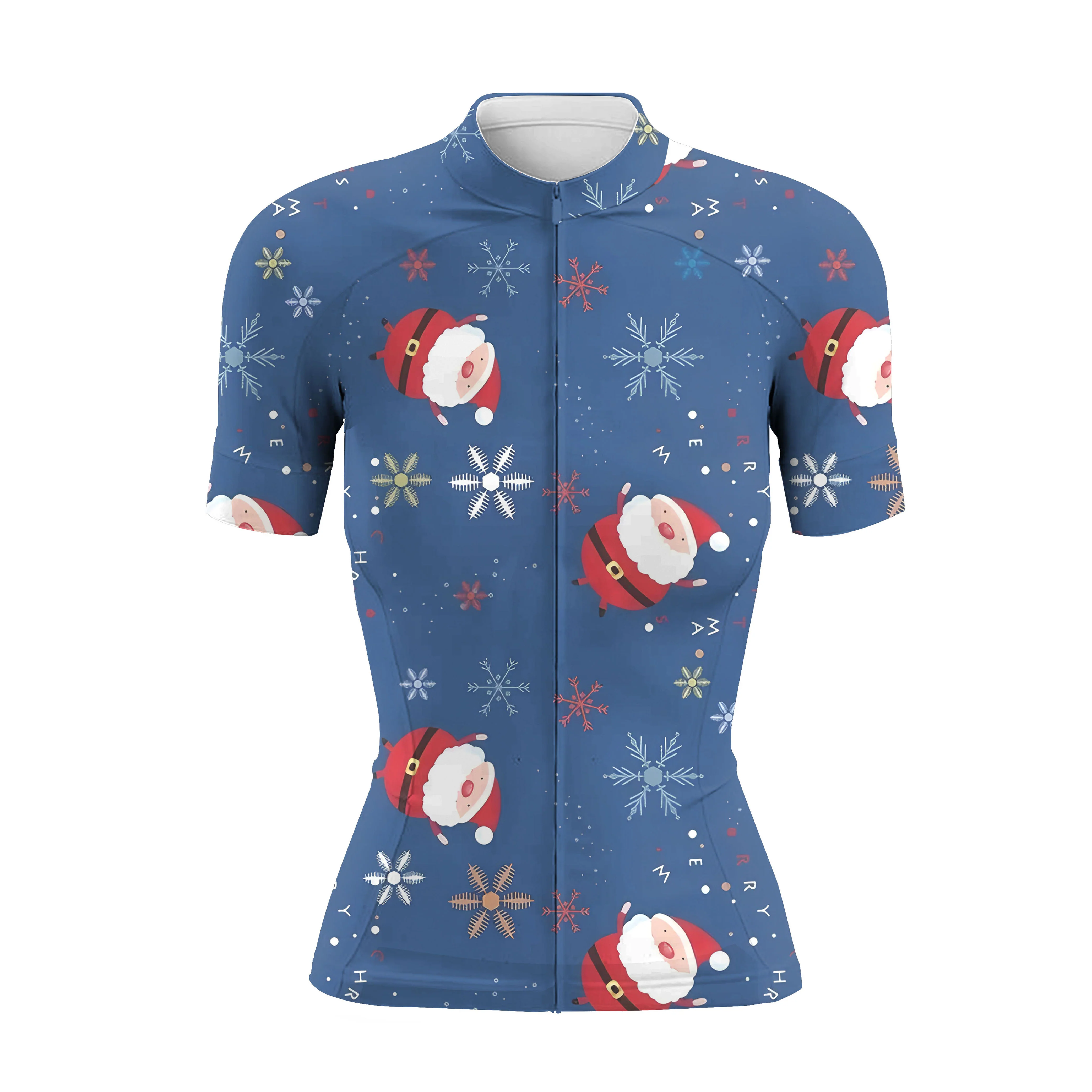 Christmas Cartoon Pictures Women's Short Sleeve Cycling Kit - Image 3