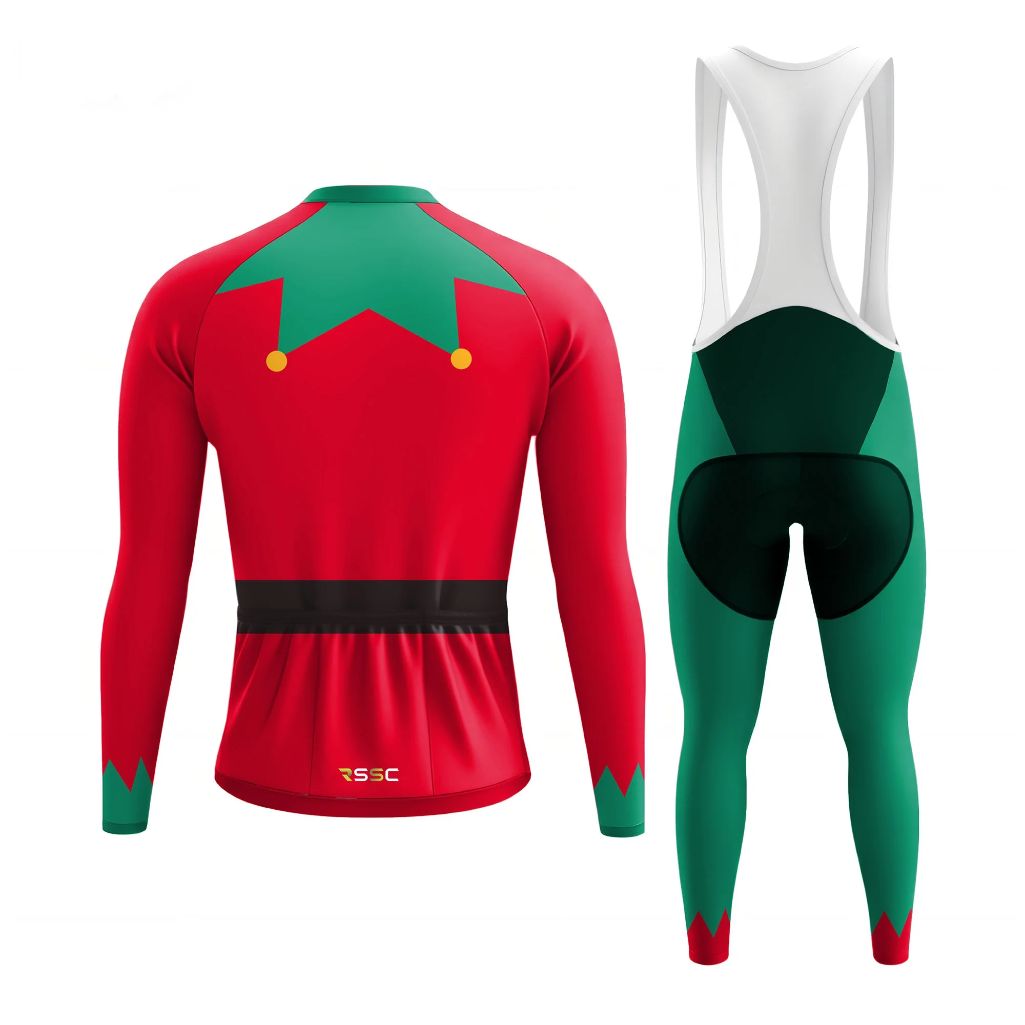 Christmas Elf Men's Long Sleeve Cycling Kit - Image 2