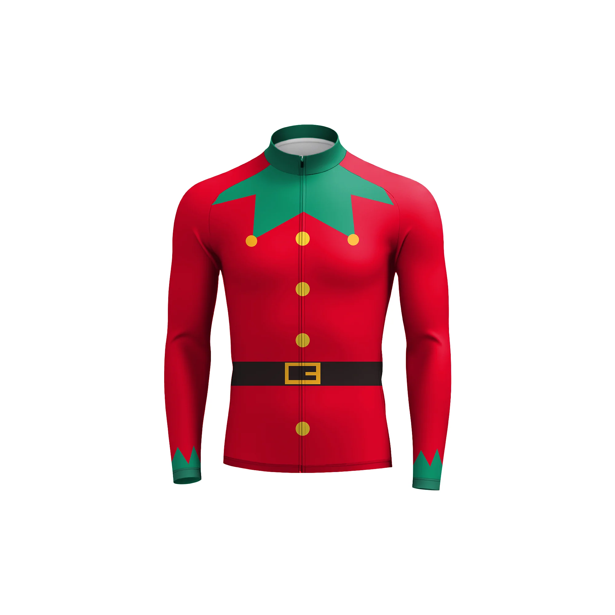 Christmas Elf Men's Long Sleeve Cycling Kit - Image 3