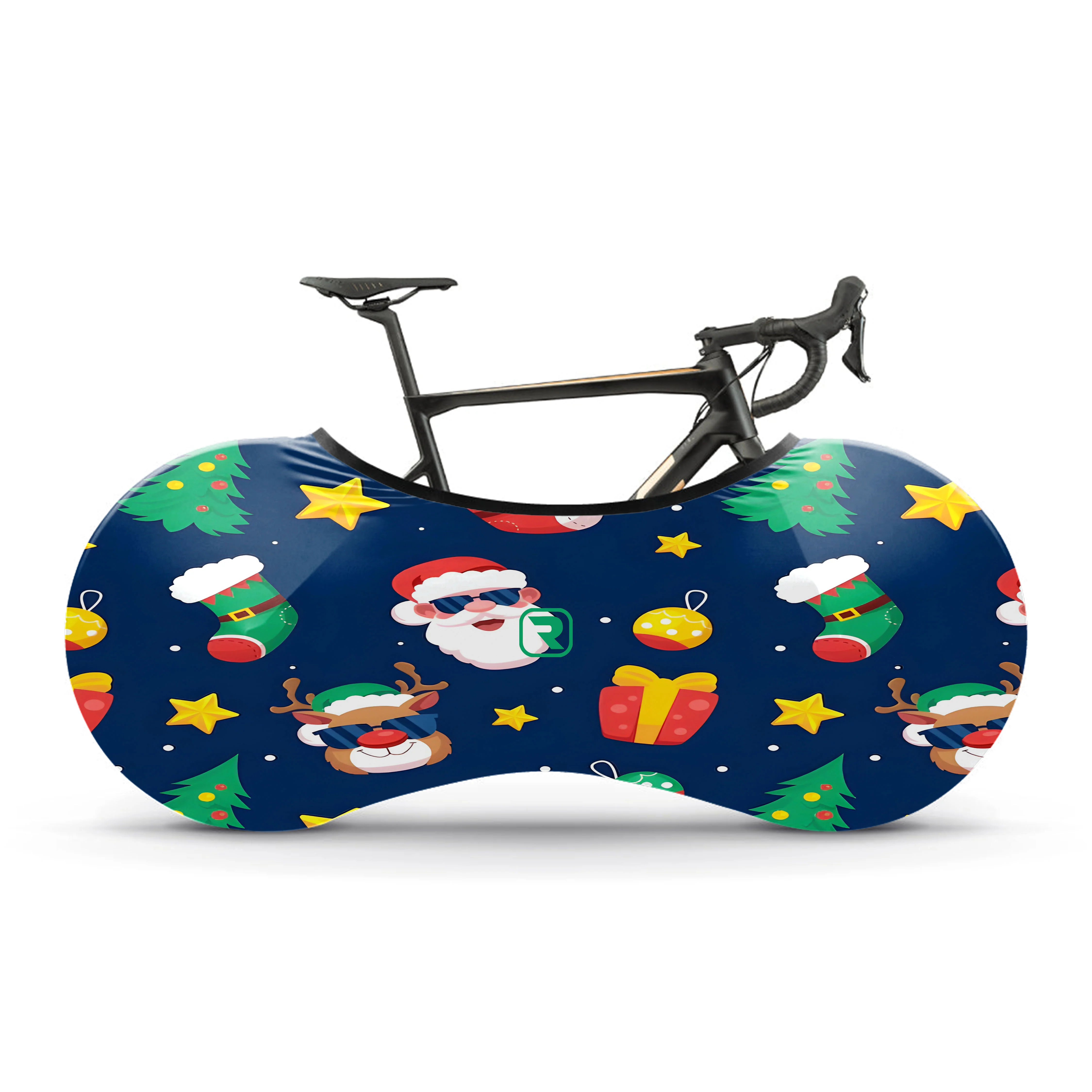 Christmas Gift Illustration Bicycle Wheels Cover