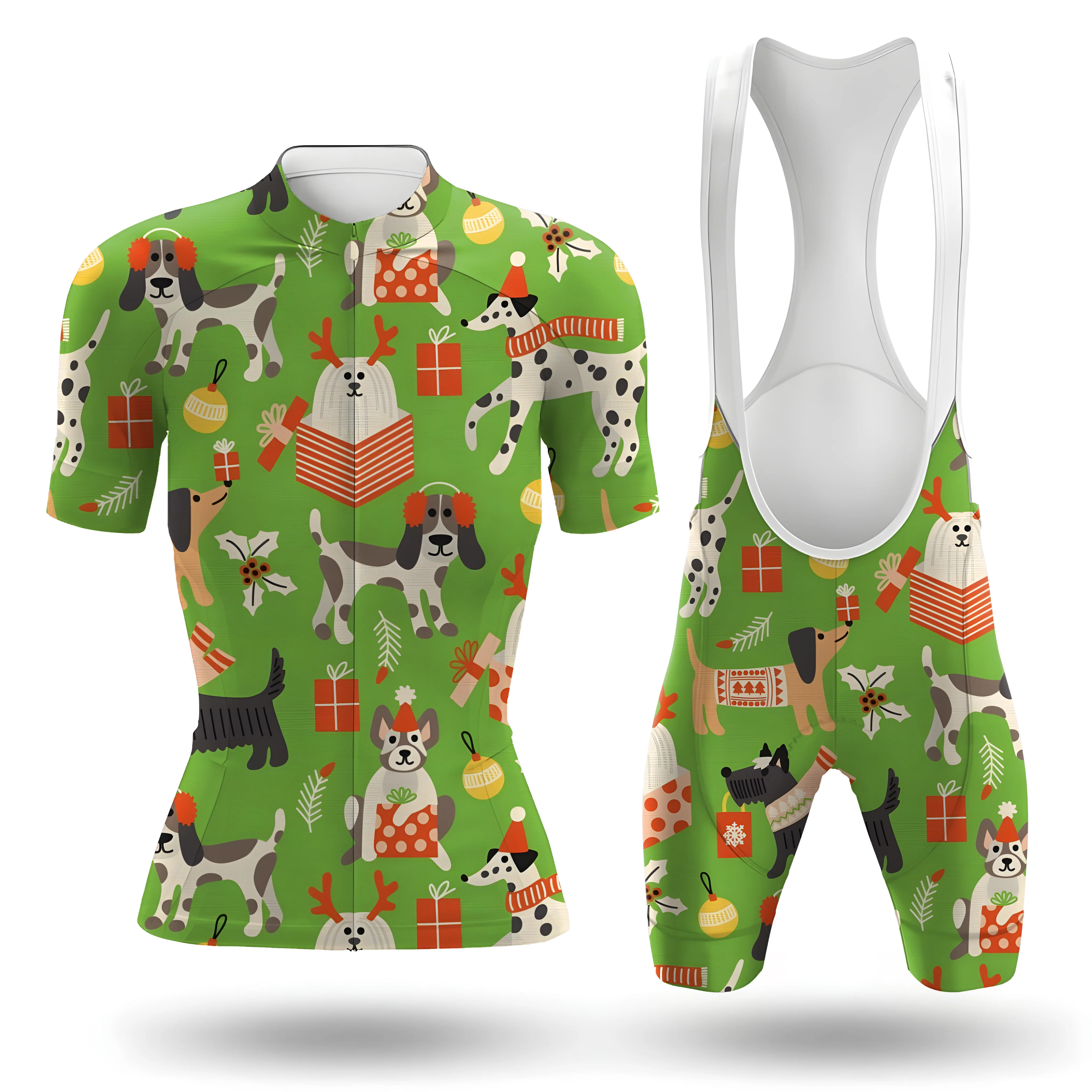 Christmas Gifts And Dog Women's Short Sleeve Cycling Kit