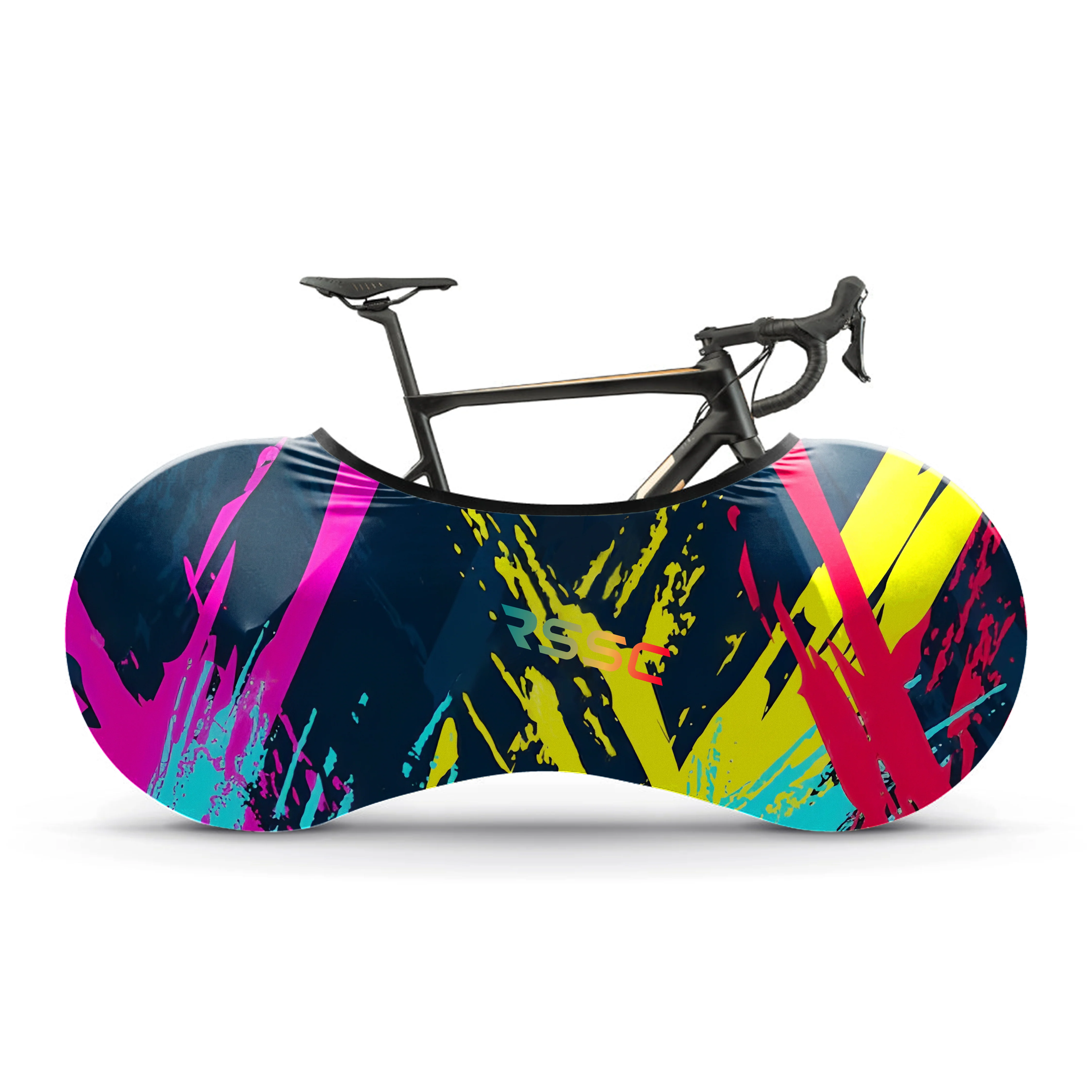 Colorful Abstract Movement Bicycle Wheels Cover