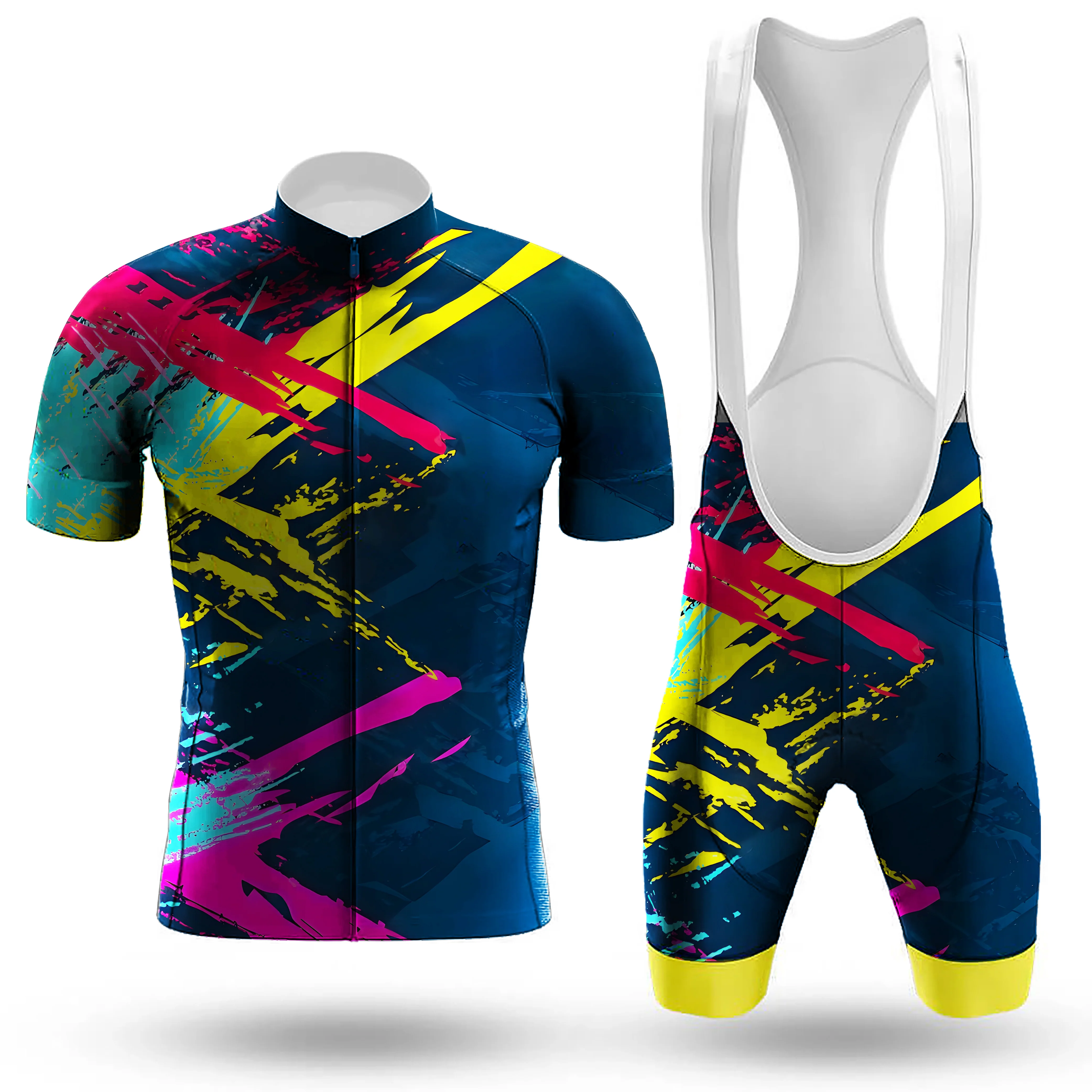 Colorful Abstract Movement Men's Cycling Kit