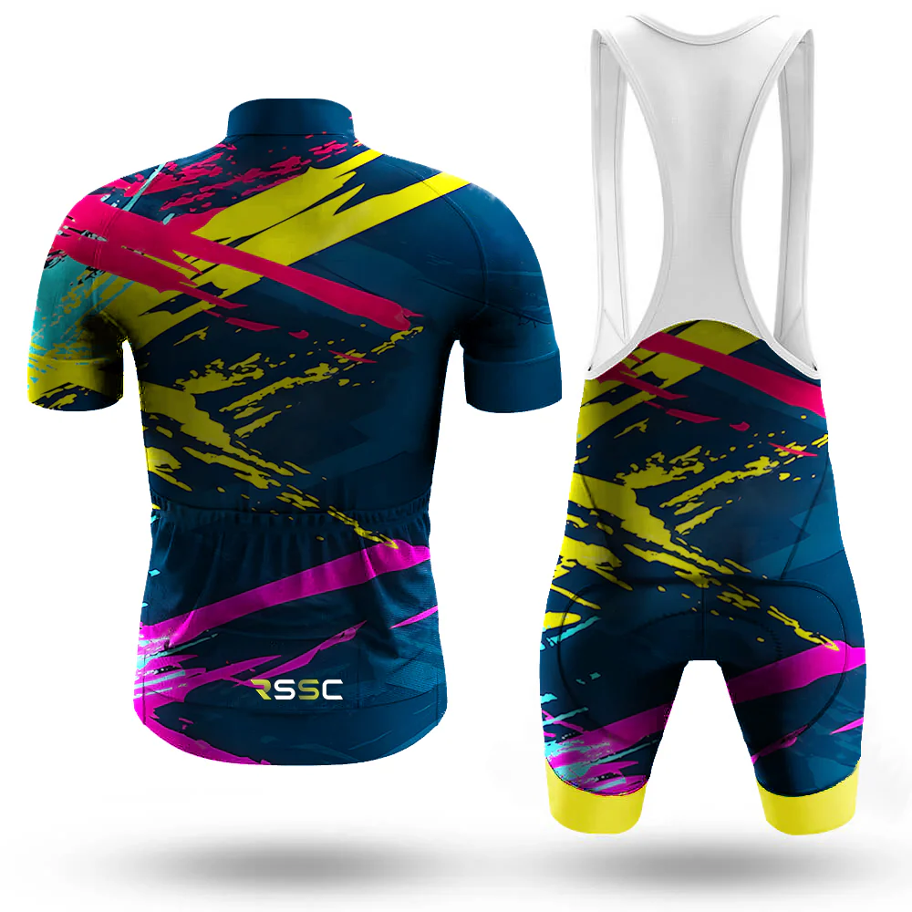 Colorful Abstract Movement Men's Cycling Kit - Image 2