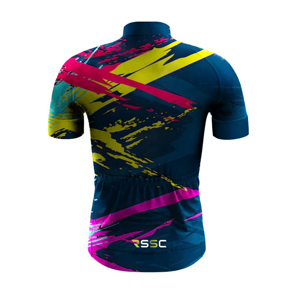 Colorful Abstract Movement Men's Cycling Kit - Image 4