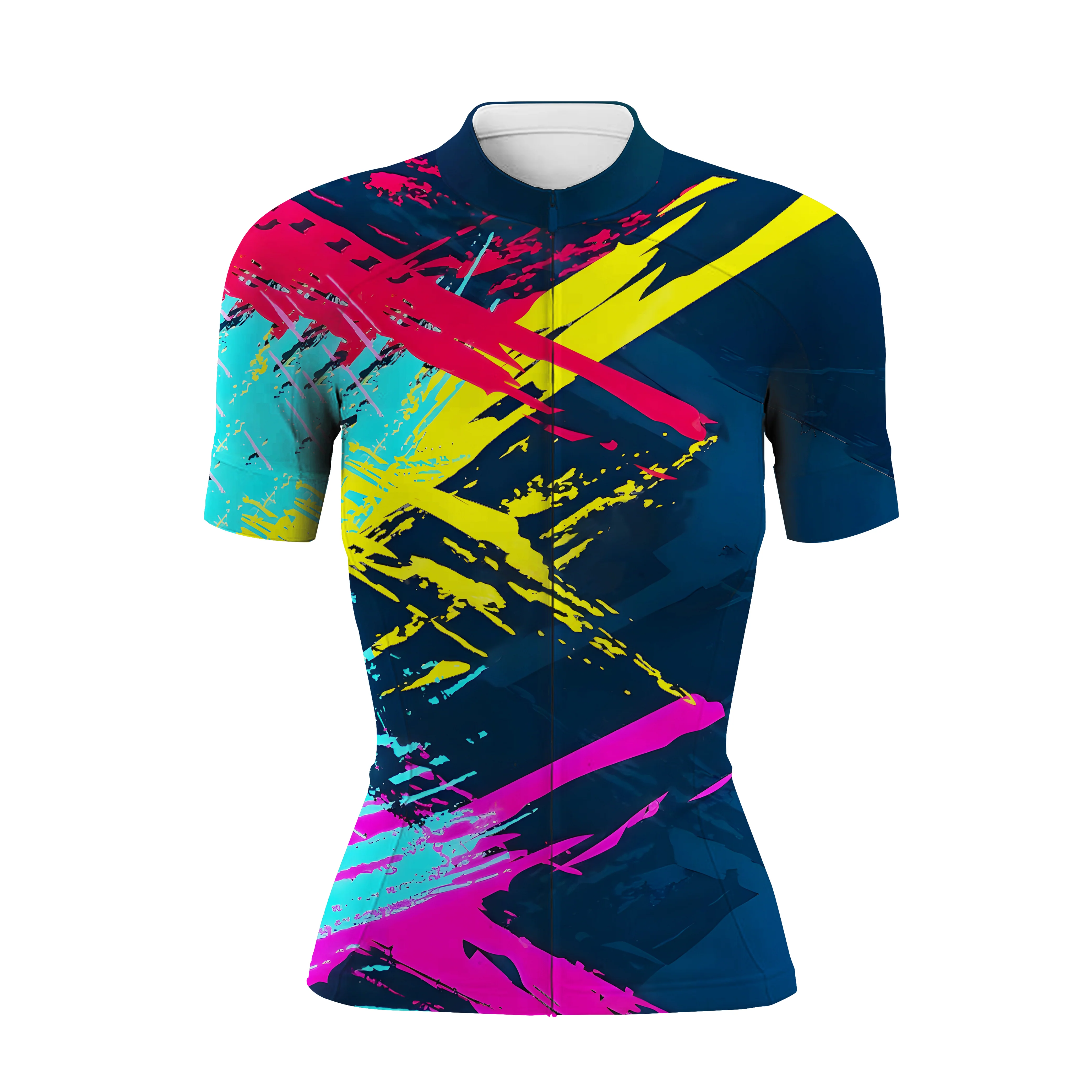 Colorful Abstract Movement Women's Short Sleeve Cycling Kit - Image 3