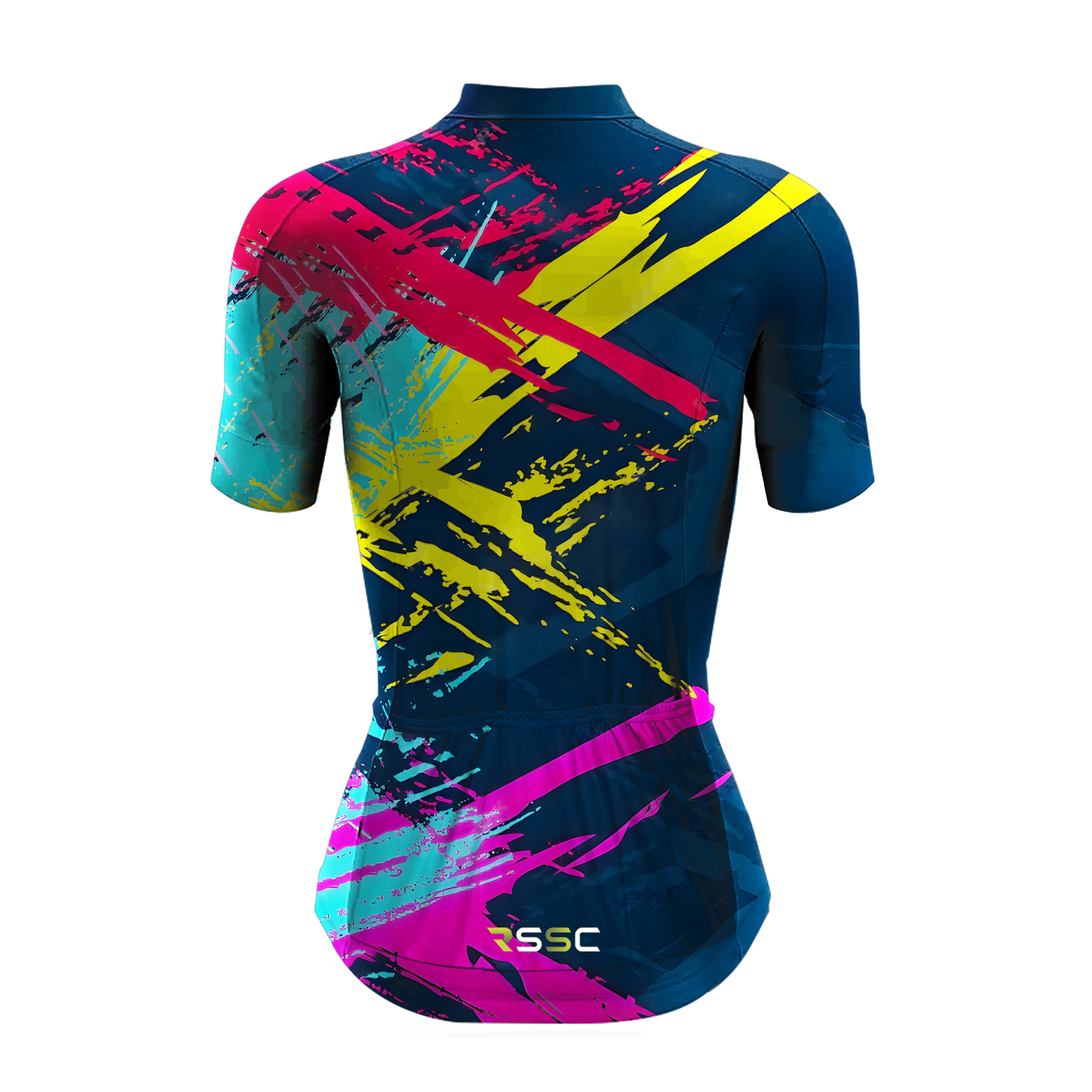 Colorful Abstract Movement Women's Short Sleeve Cycling Kit - Image 4