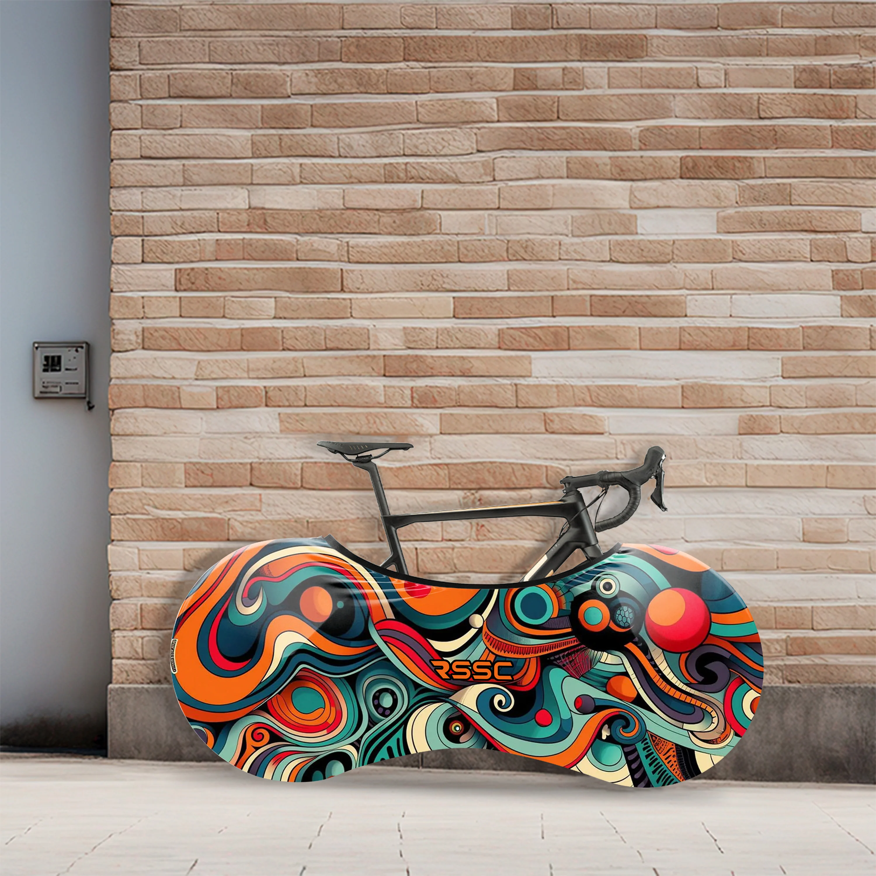 Colorful Art Illustration Bicycle Wheels Cover - Image 3
