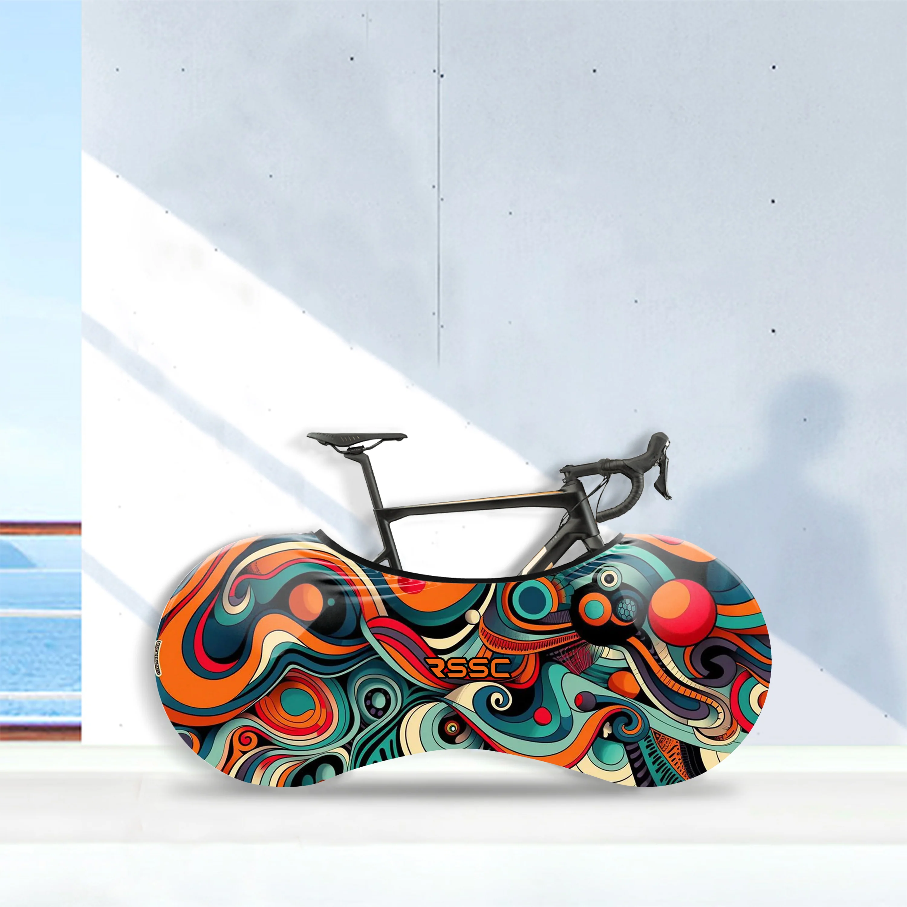 Colorful Art Illustration Bicycle Wheels Cover - Image 5