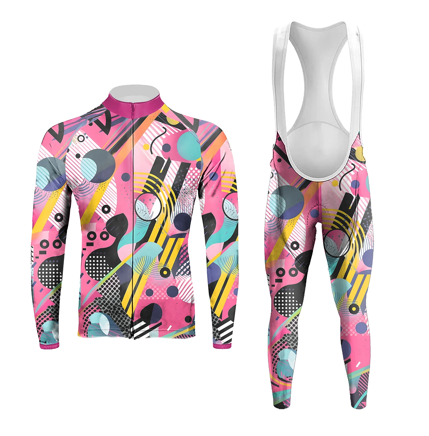 Colorful Men's Long Sleeve Cycling Kit