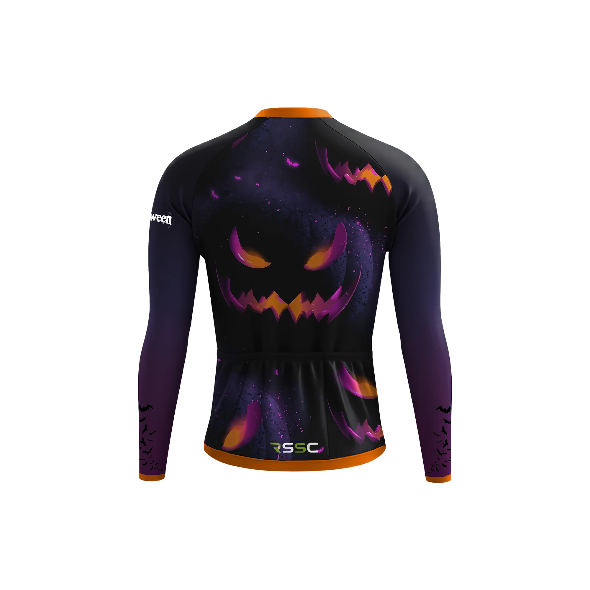 Colorful Pumpkin Head Men's Long Sleeve Cycling Kit - Image 4