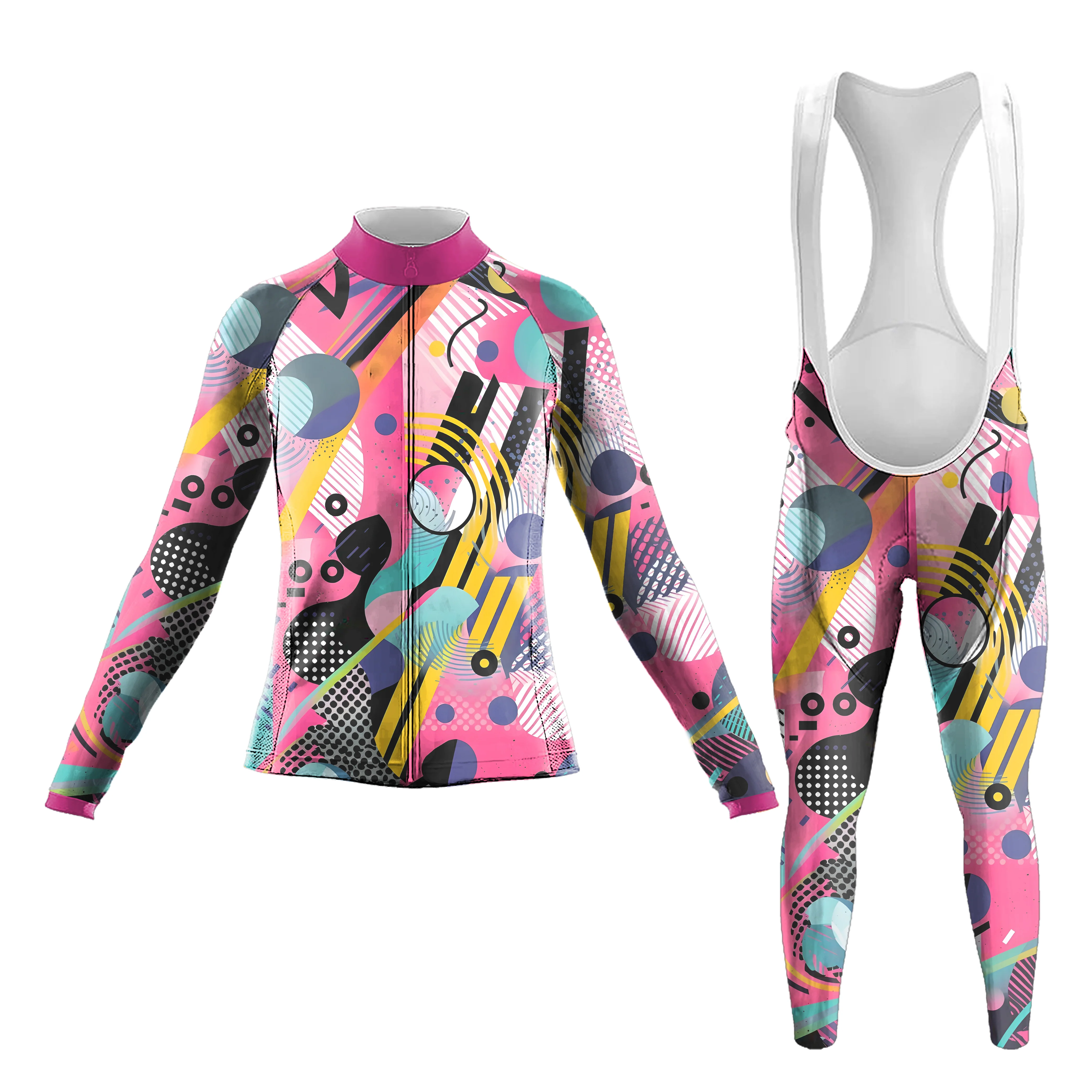 Colorful Women's Long Sleeve Cycling Kit