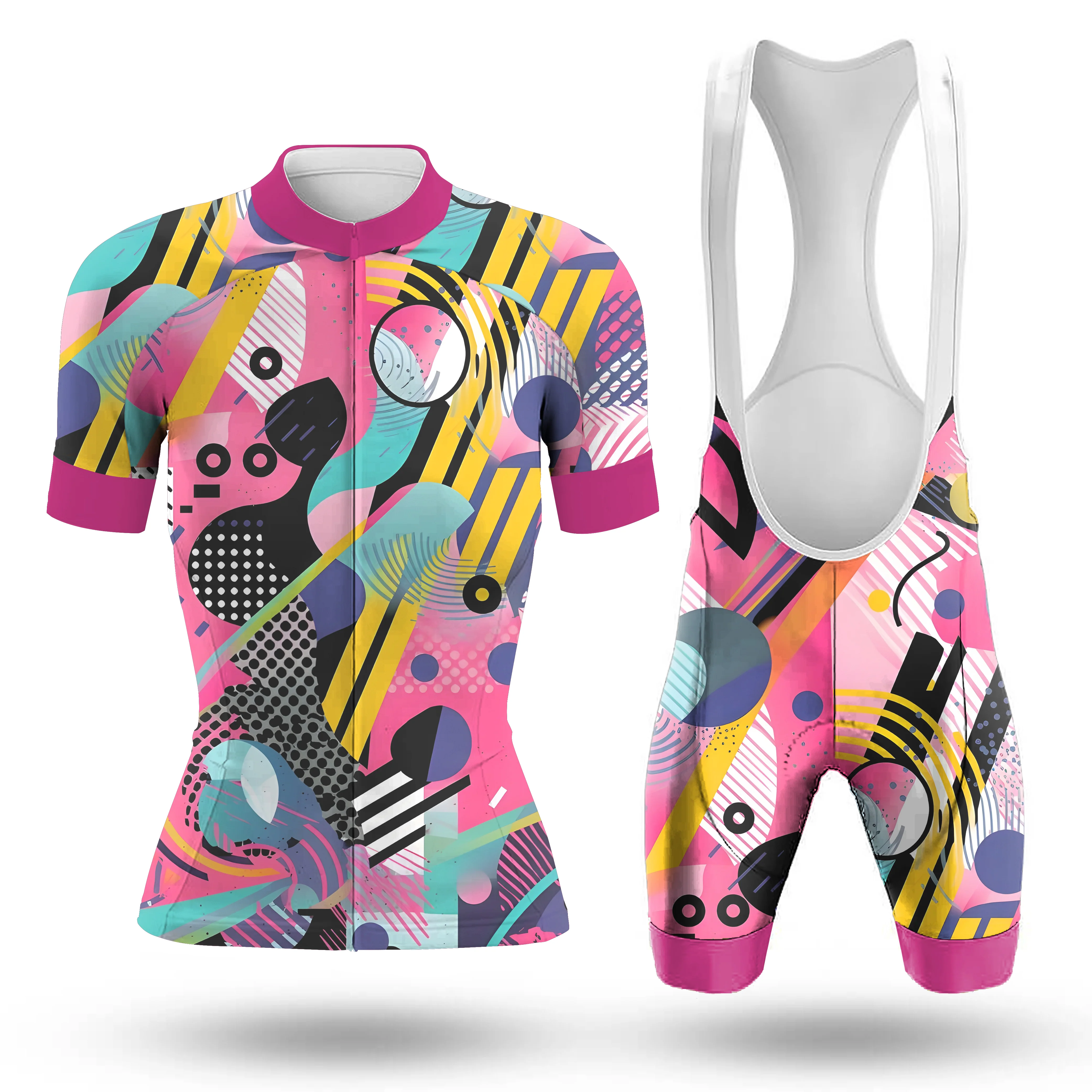 Colorful Women's Short Sleeve Cycling Kit