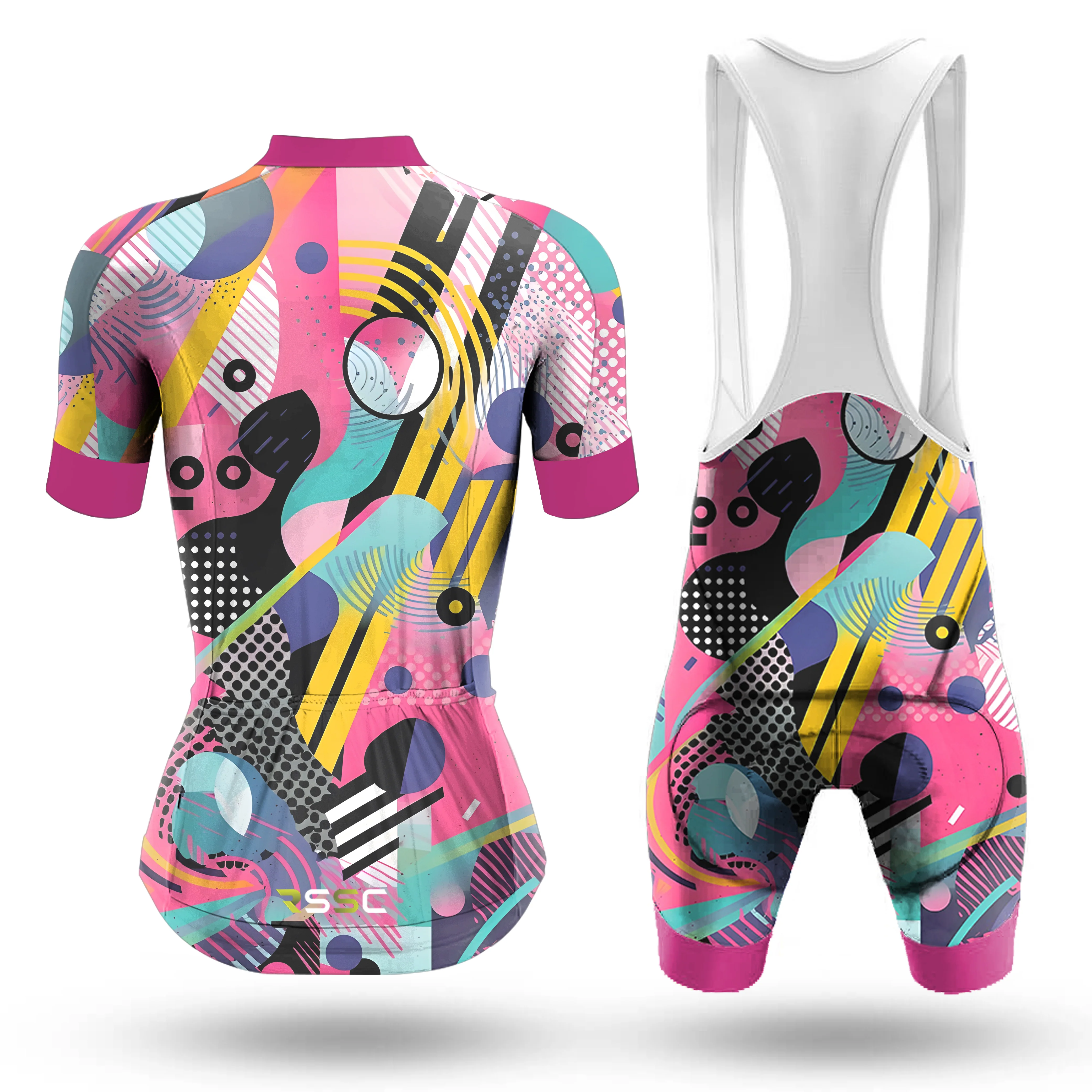 Colorful Women's Short Sleeve Cycling Kit - Image 2