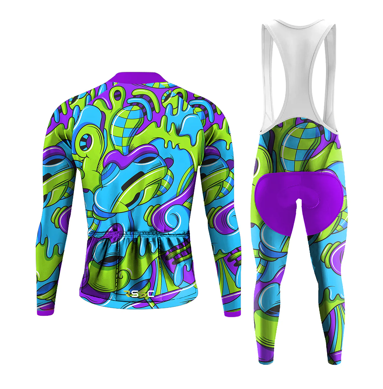 Cool Coloring Chart Men's Long Sleeve Cycling Kit - Image 2
