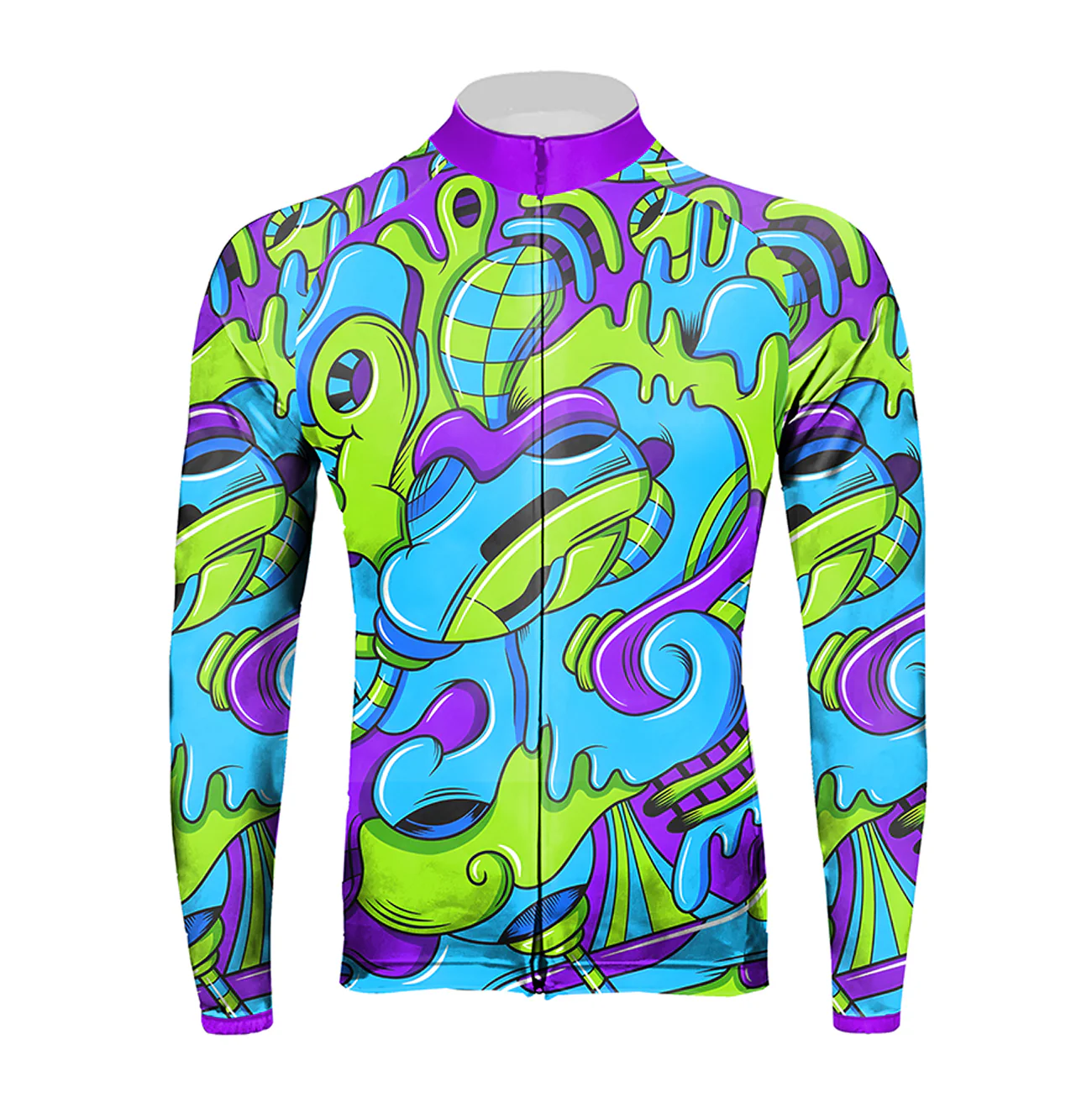 Cool Coloring Chart Men's Long Sleeve Cycling Kit - Image 3