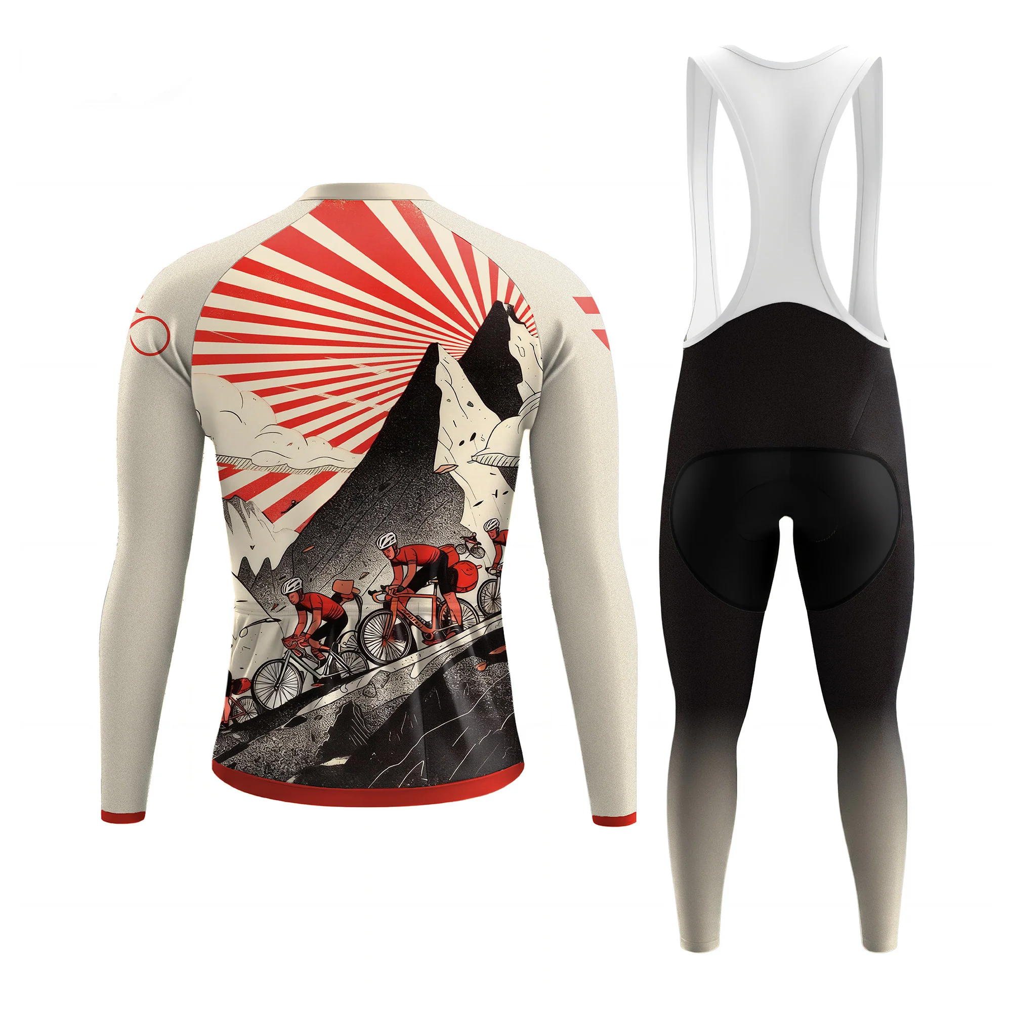 Crimson Ascent Pro Men's Long Sleeve Cycling Kit - Image 2