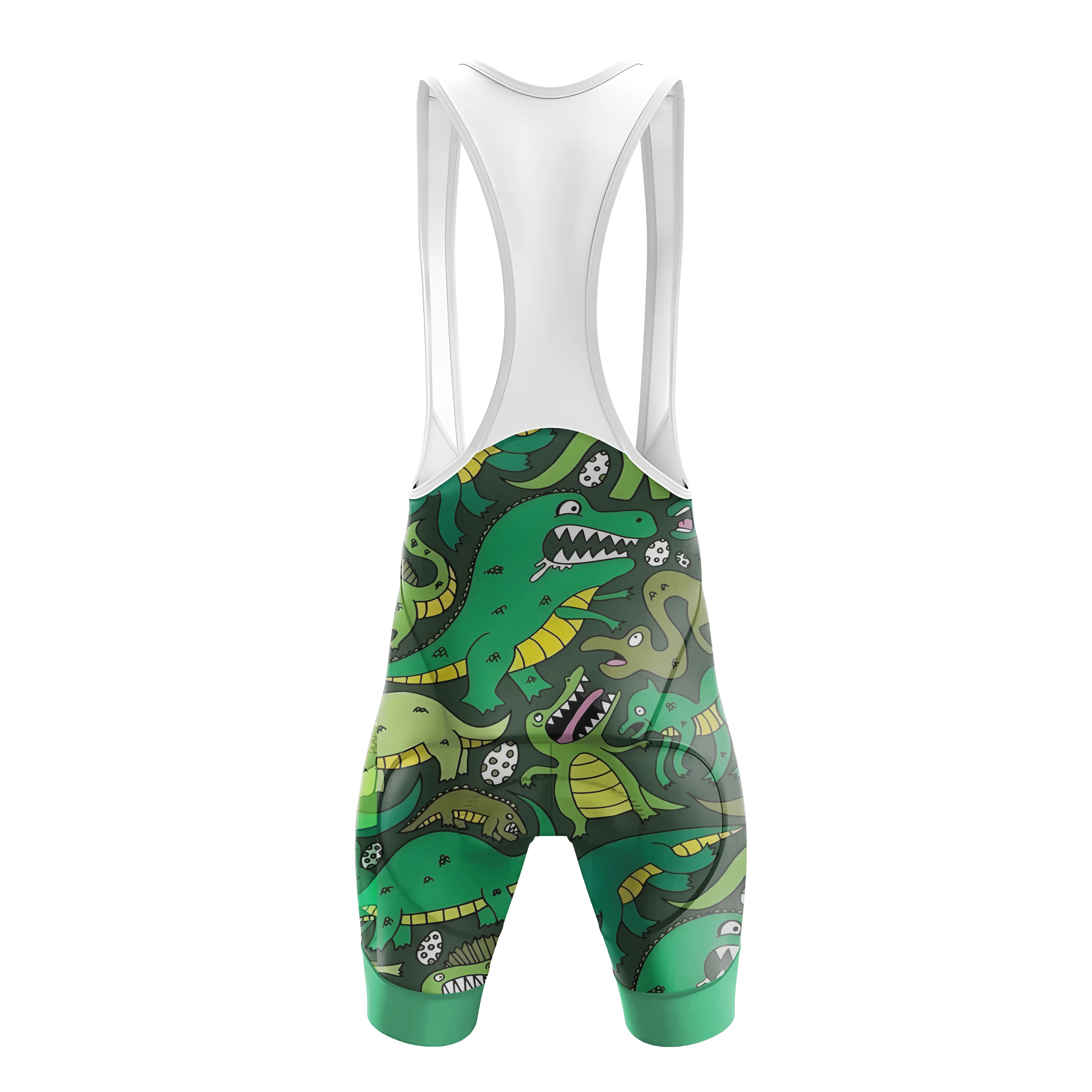 Cute Green Dinosaur Men's Cycling Kit - Image 6