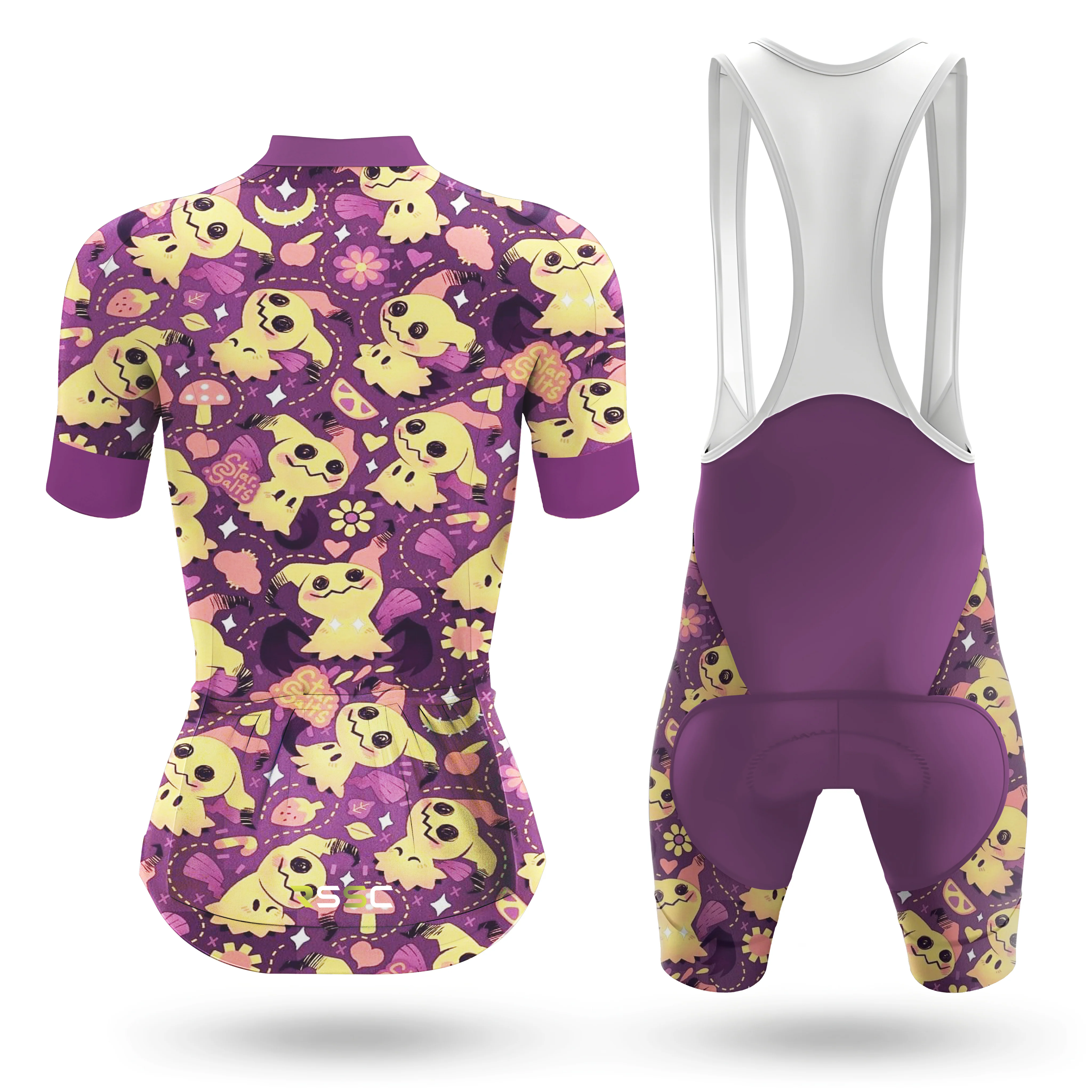 Cute Mimikyu Women's Short Sleeve Cycling Kit - Image 2