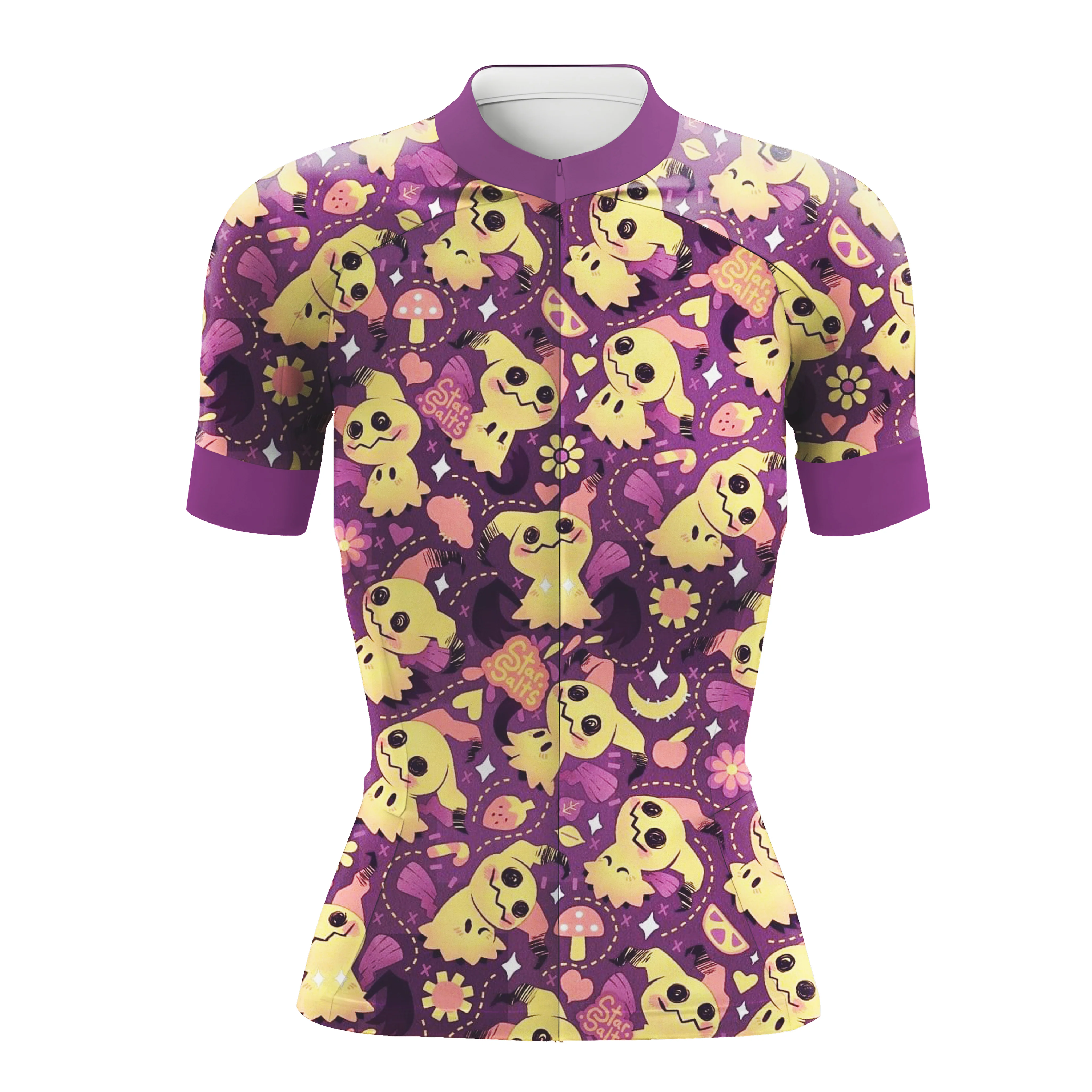 Cute Mimikyu Women's Short Sleeve Cycling Kit - Image 3