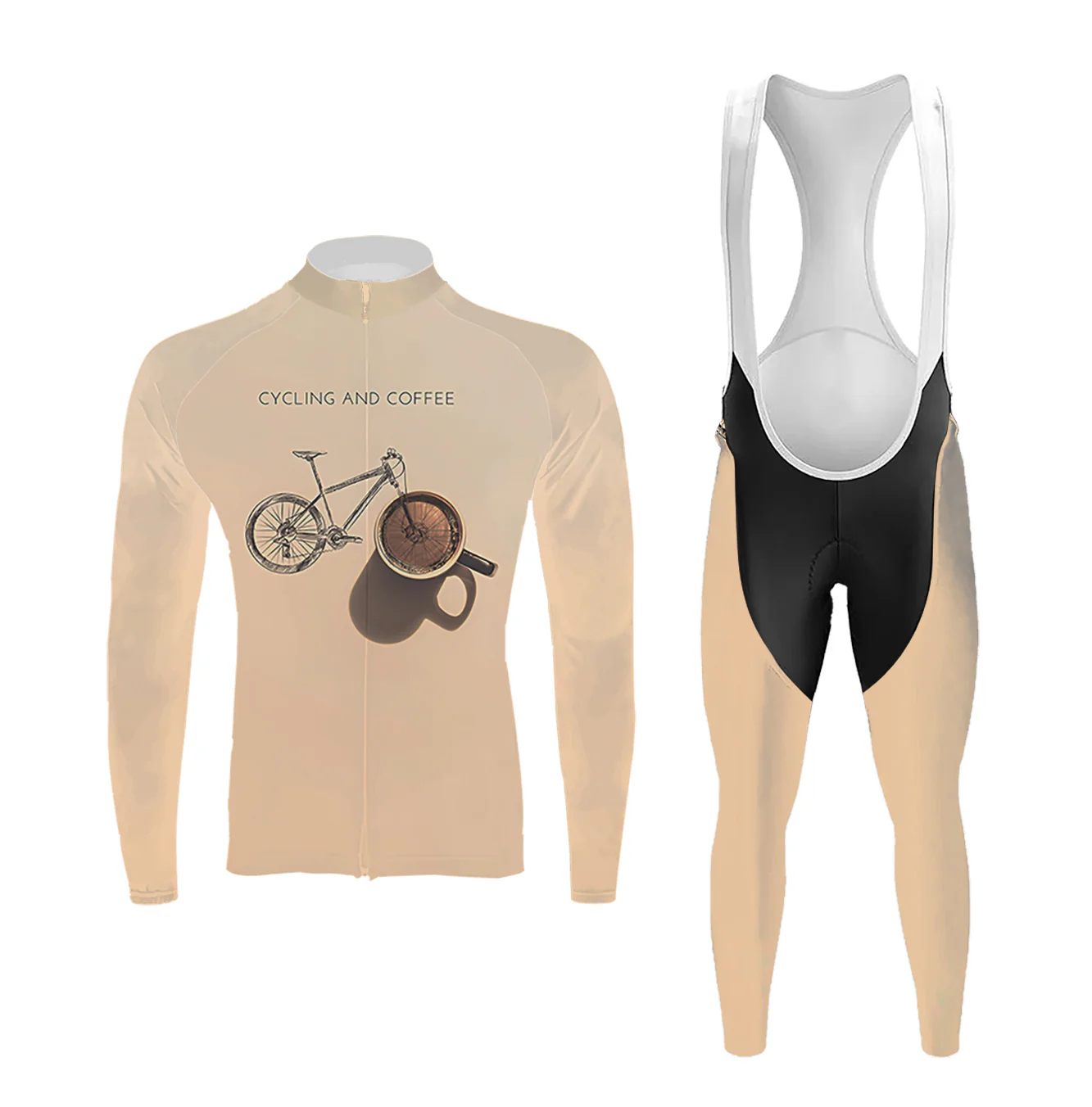 Cycling And Coffee Men's Long Sleeve Cycling Kit