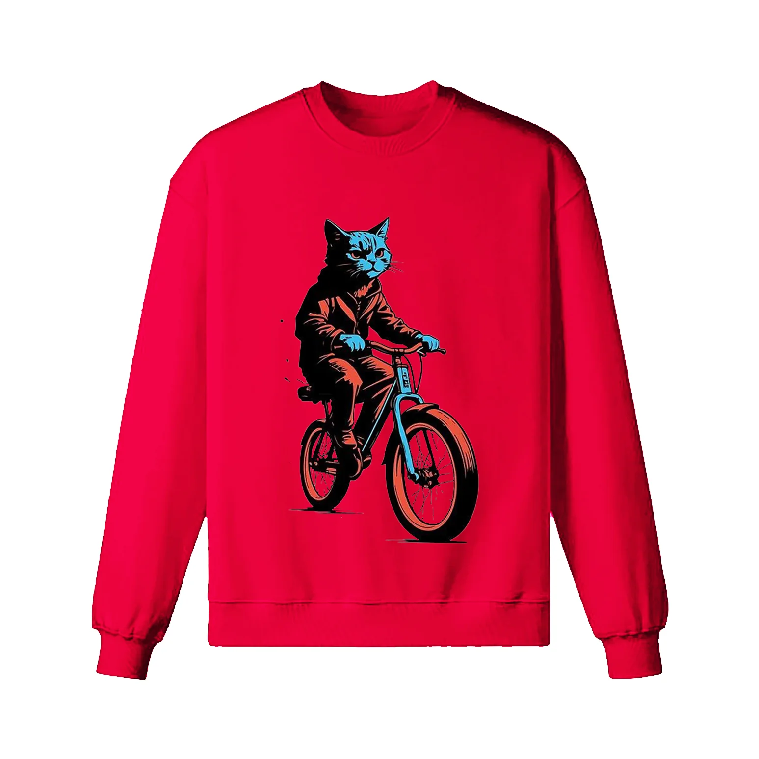 Cycling Cat Sweatshirt - Image 2