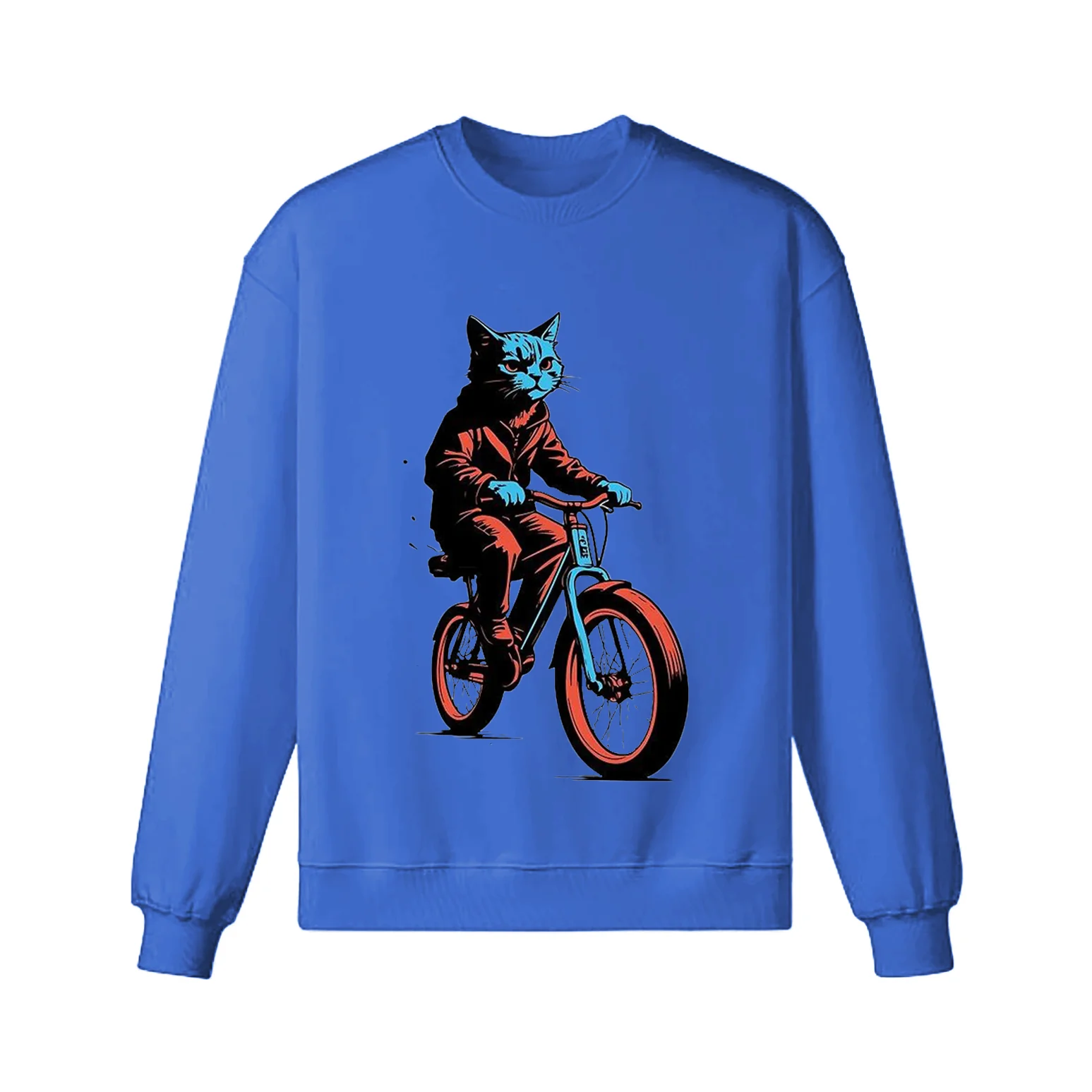 Cycling Cat Sweatshirt - Image 3