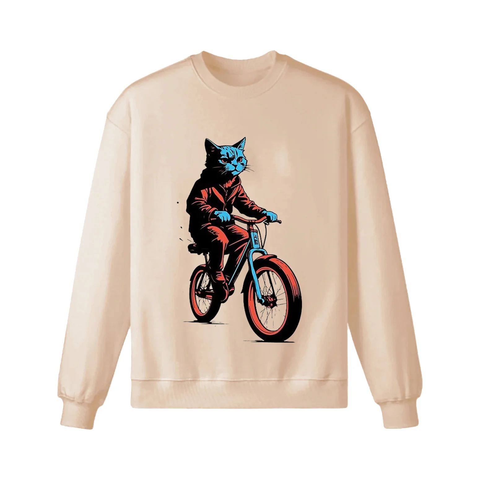 Cycling Cat Sweatshirt - Image 4