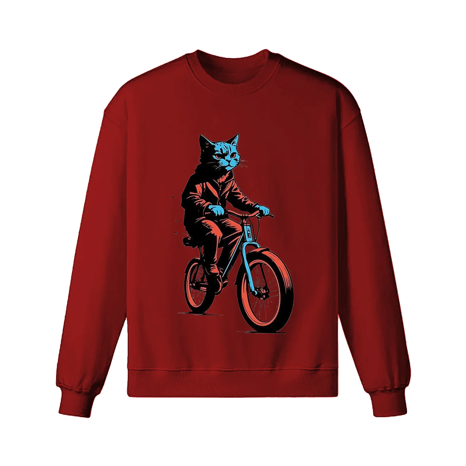 Cycling Cat Sweatshirt - Image 5