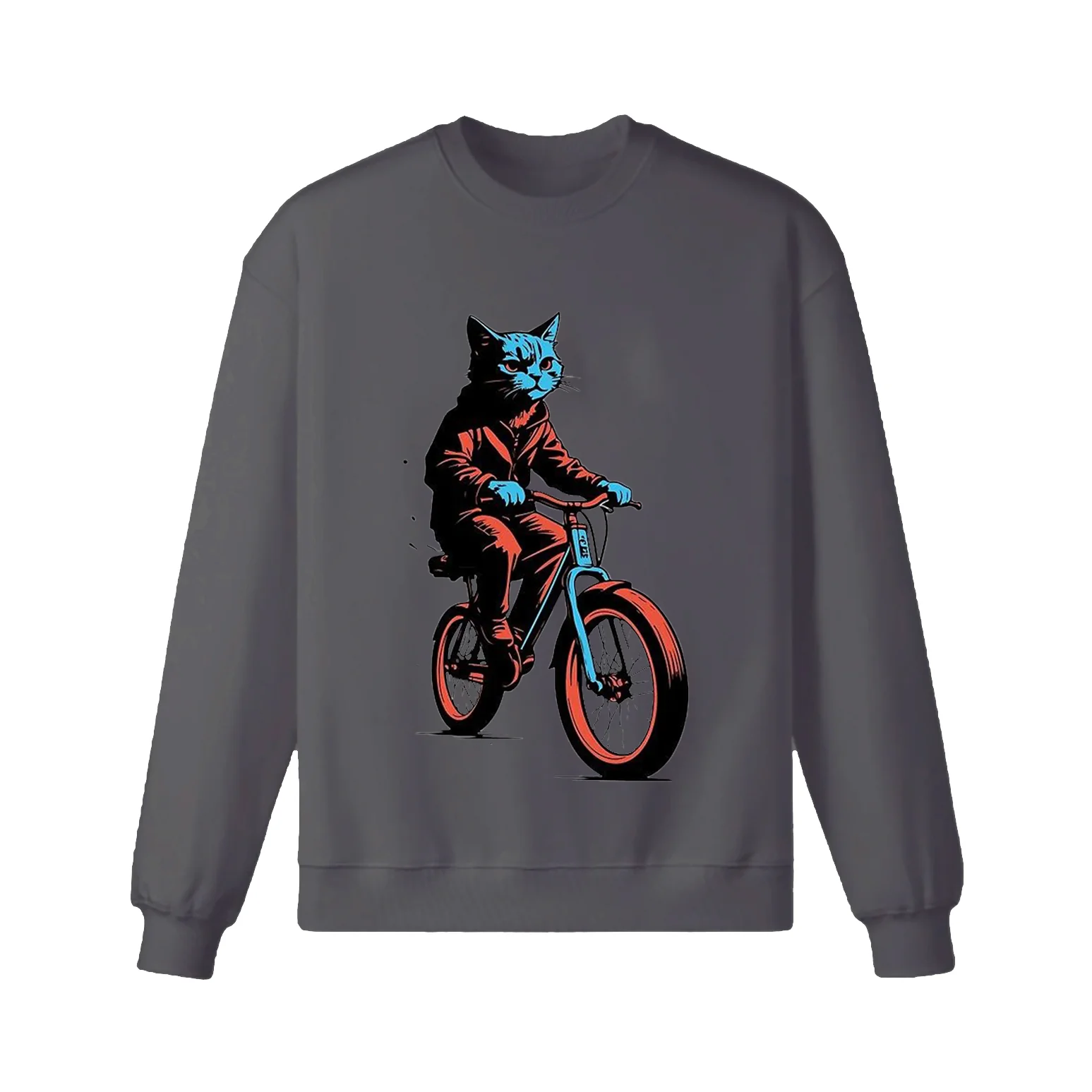 Cycling Cat Sweatshirt - Image 7