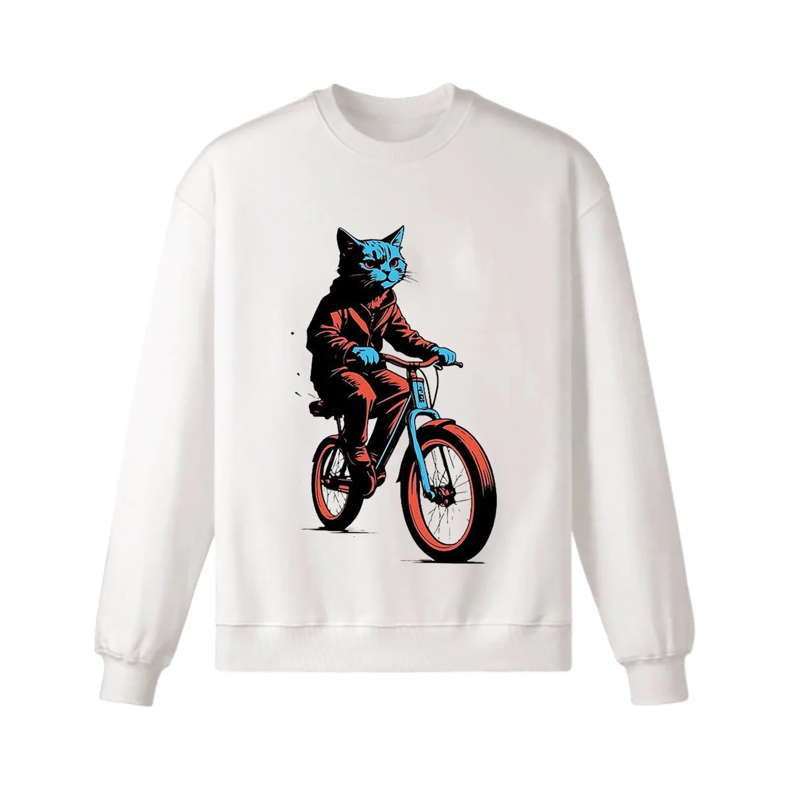 Cycling Cat Sweatshirt - Image 9