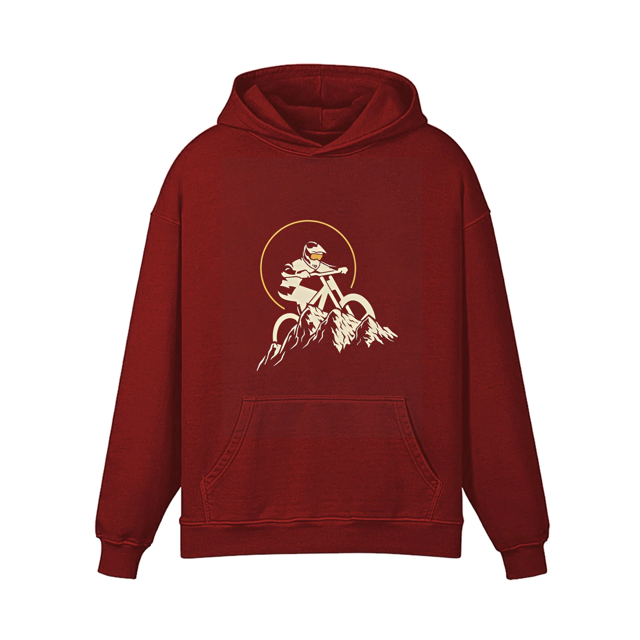 Cycling In The Snowy Mountains Hoodie - Image 2