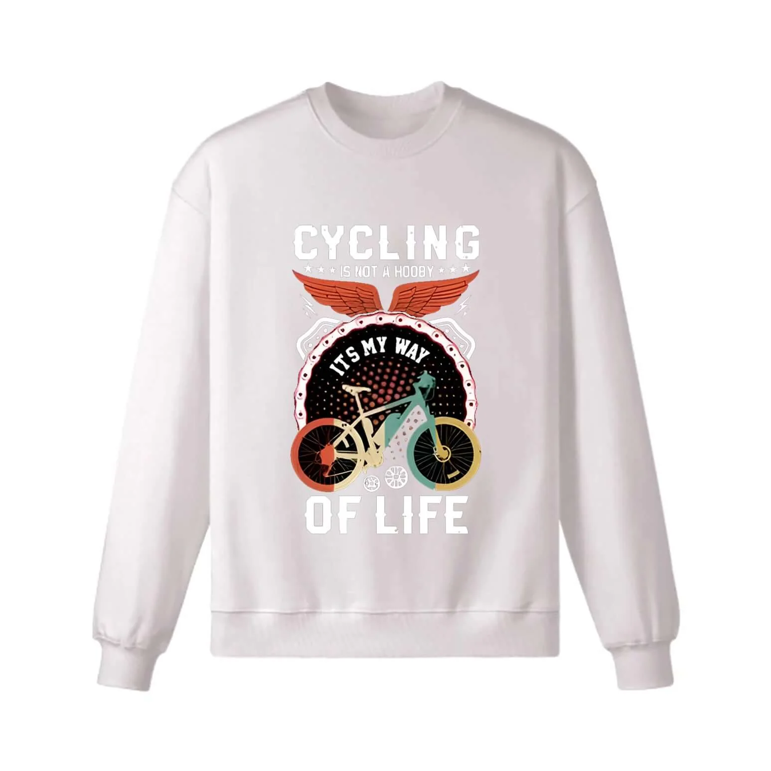 Cycling Is Not a Hooby It s My Way Of Life Sweatshirt - Image 3