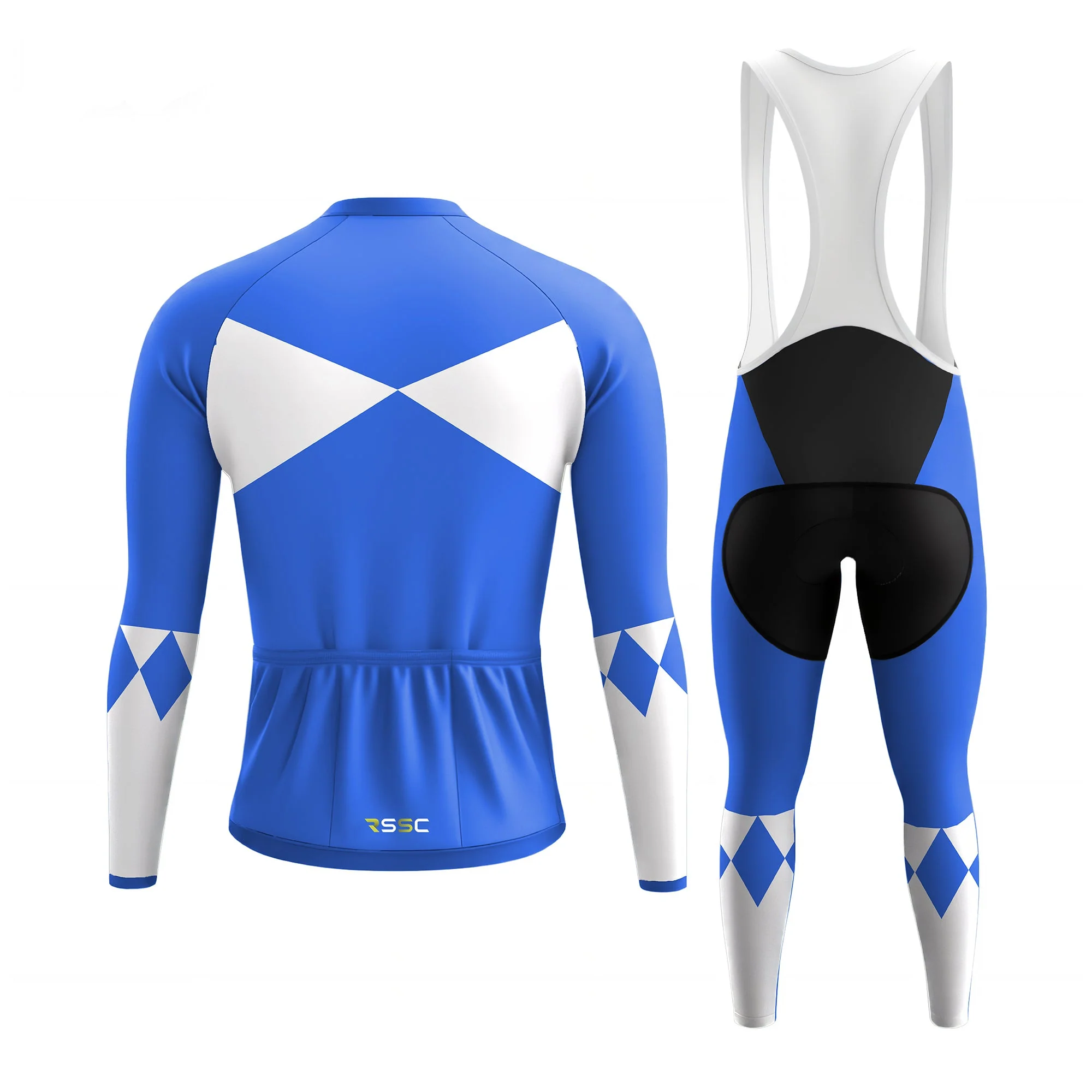 Cycling Rangers Blue Men's Long Sleeve Cycling Kit - Image 2