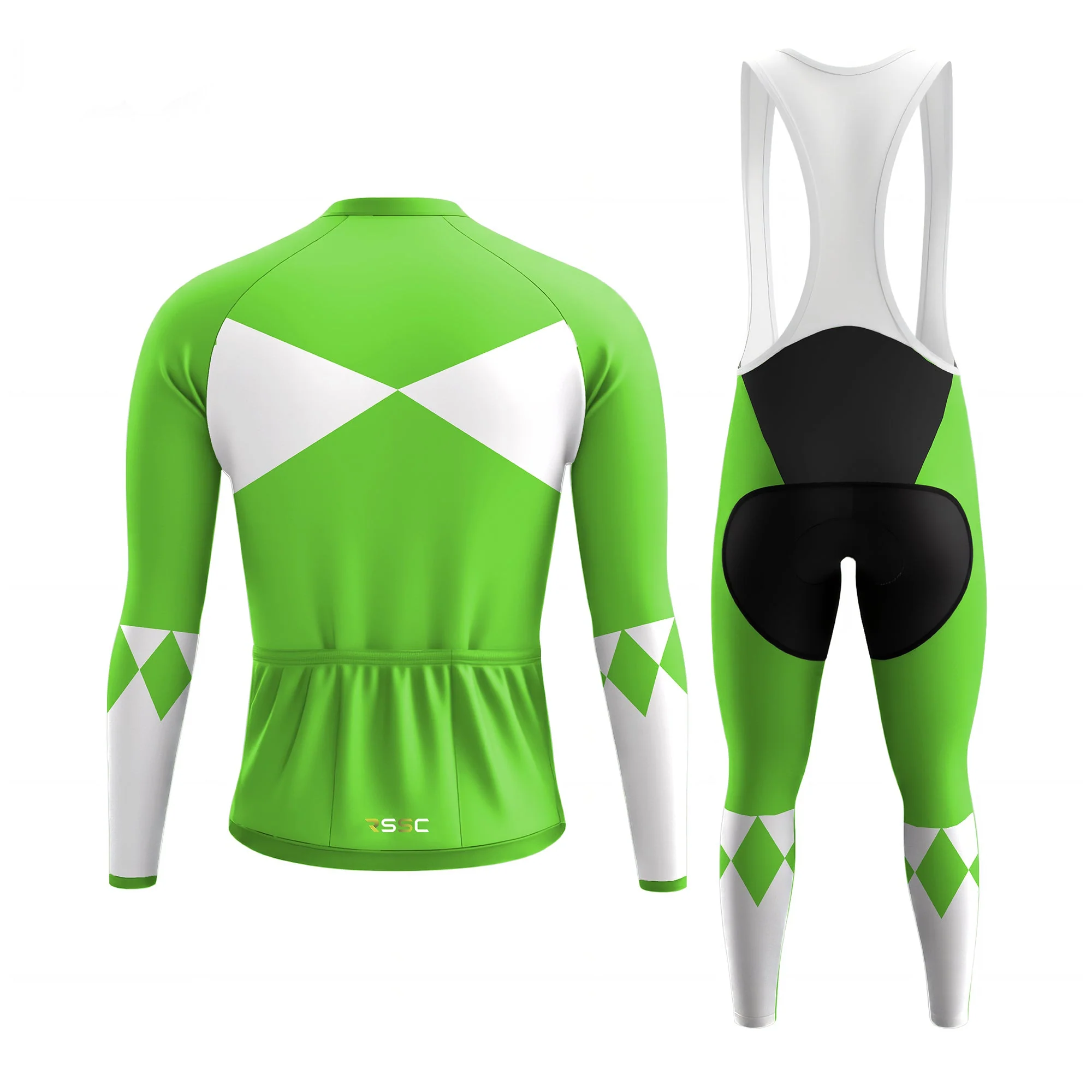 Cycling Rangers Green Men's Long Sleeve Cycling Kit - Image 2