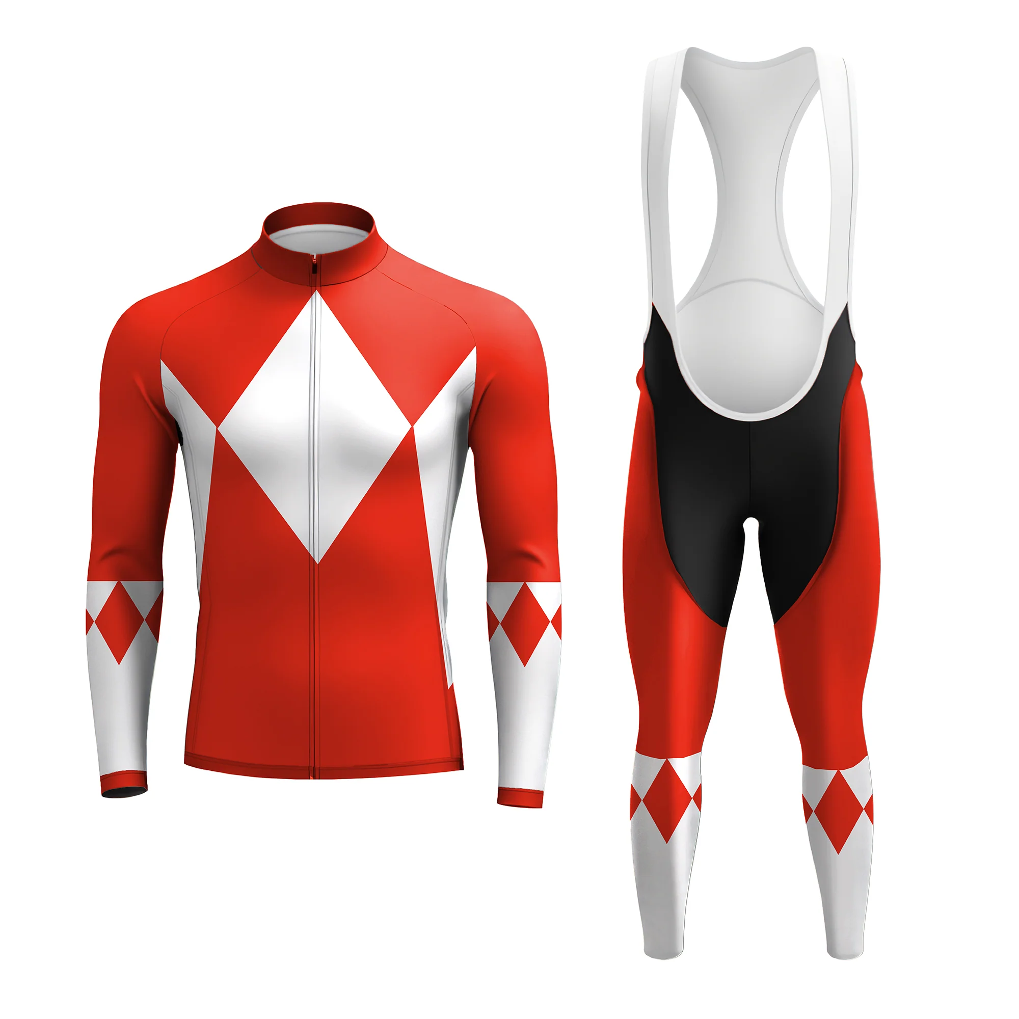 Cycling Rangers Red Men's Long Sleeve Cycling Kit