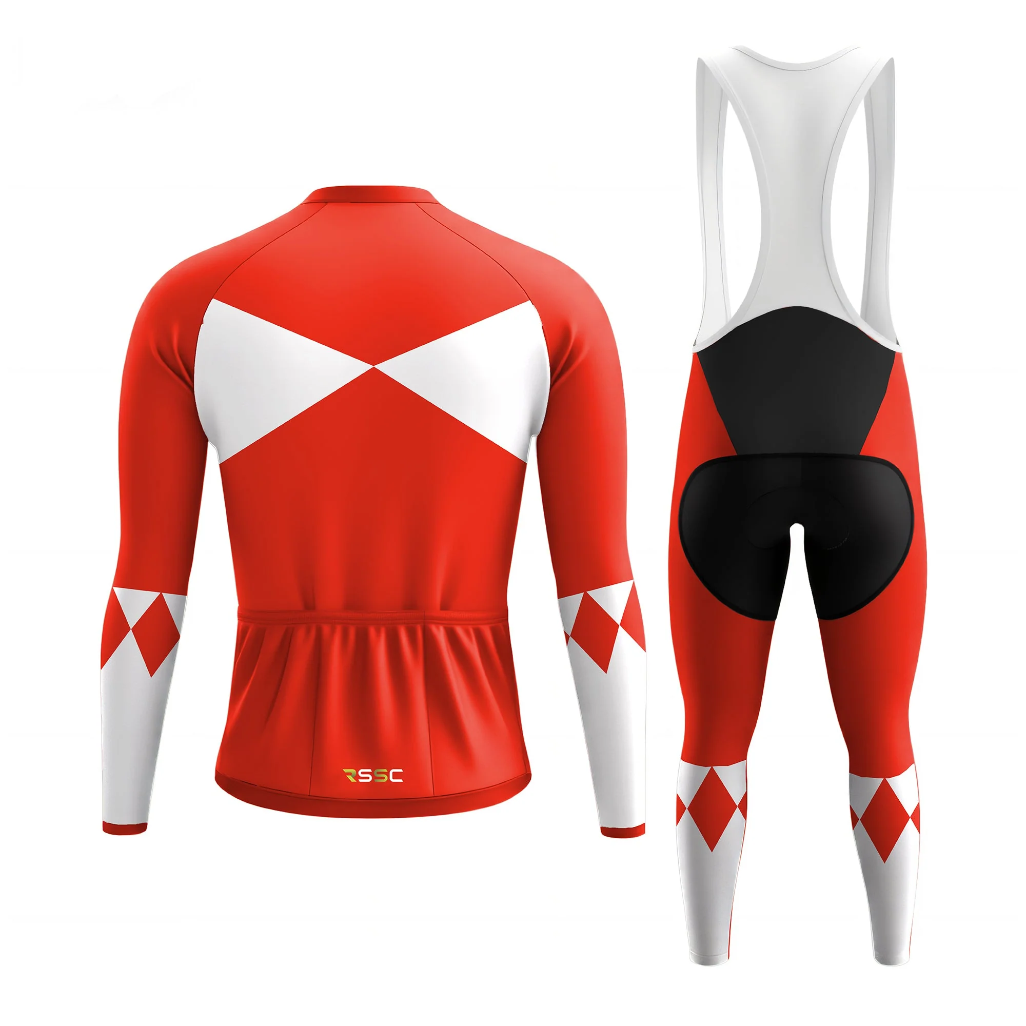 Cycling Rangers Red Men's Long Sleeve Cycling Kit - Image 2