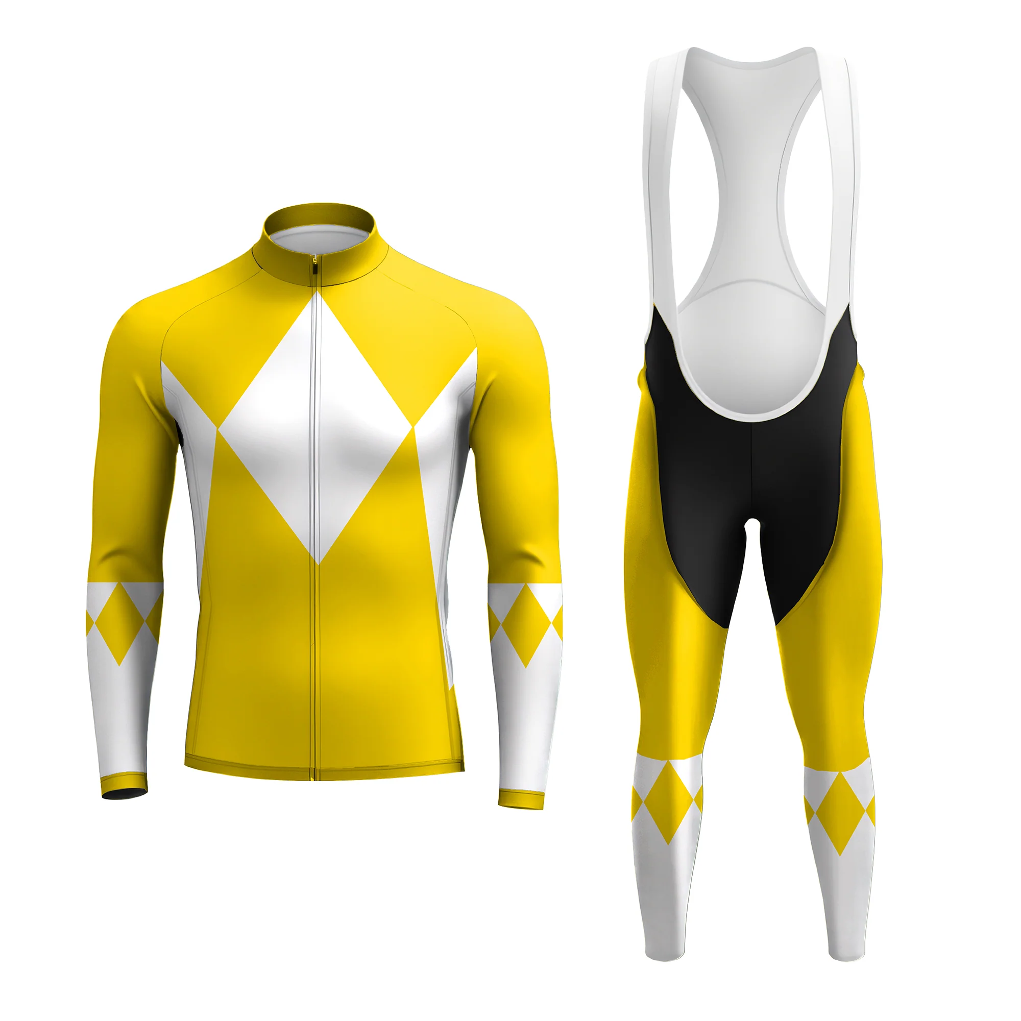 Cycling Rangers Yellow Men's Long Sleeve Cycling Kit